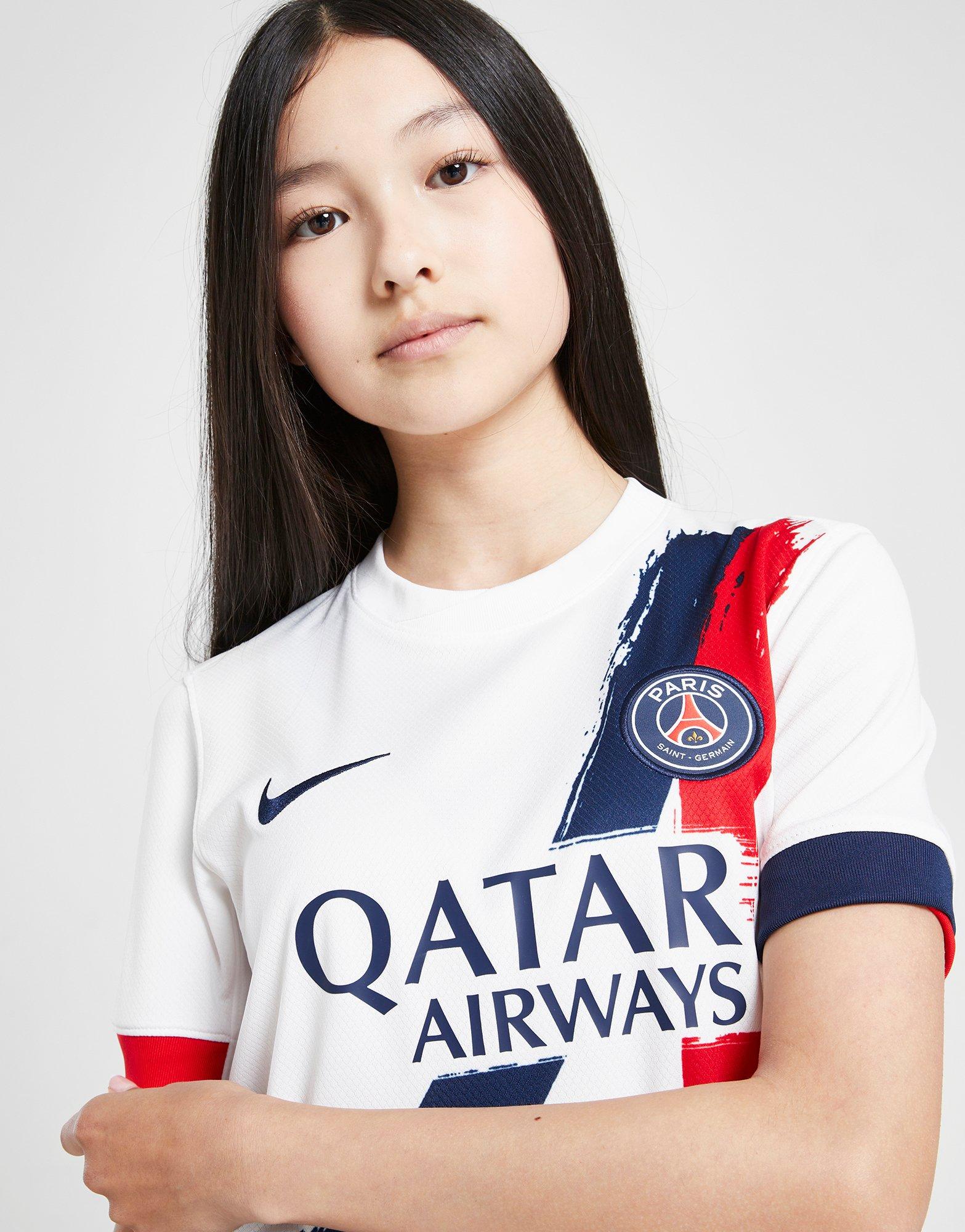 White Nike Paris Saint Germain 2024/25 Away Shirt Junior