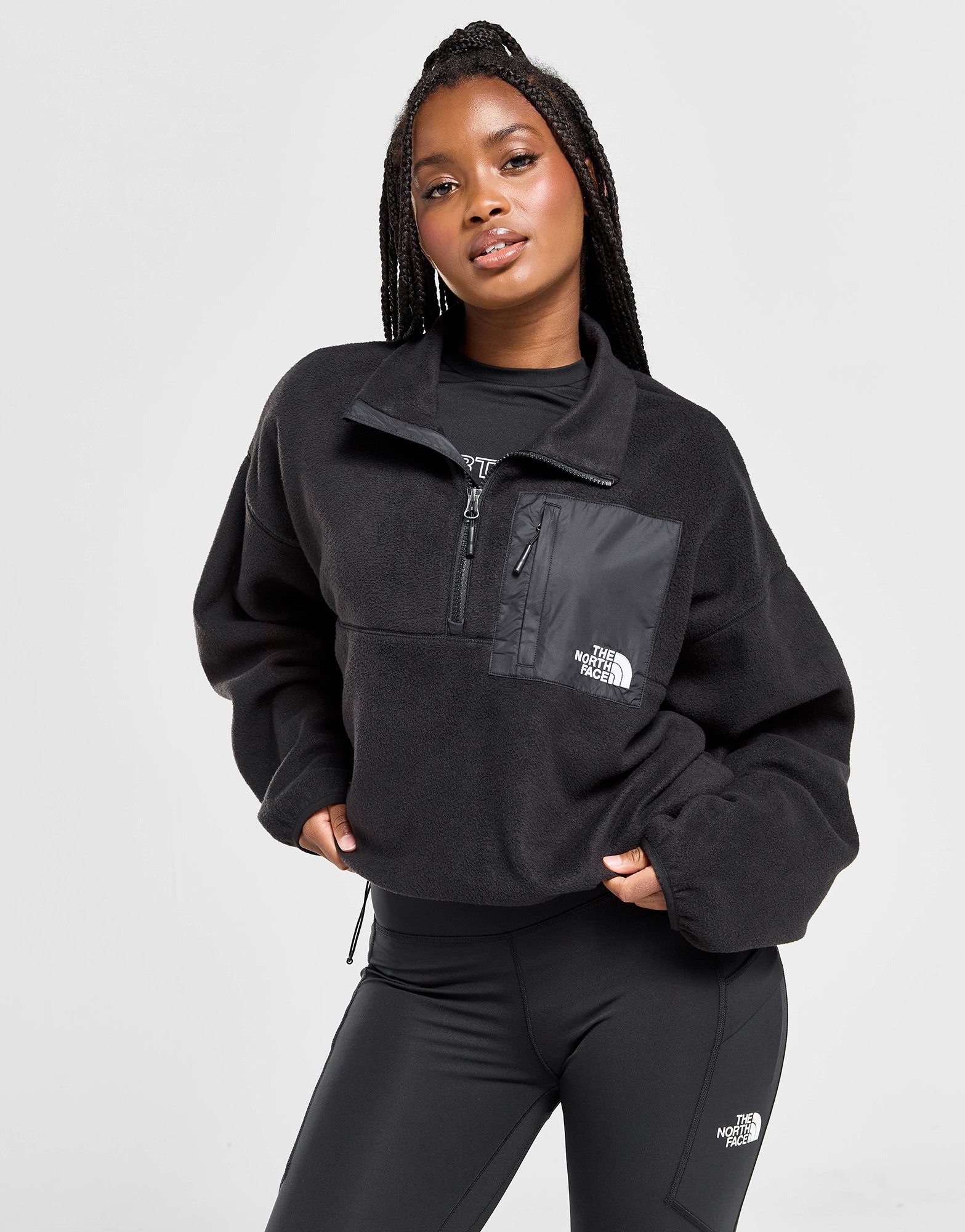 North face fleece black online