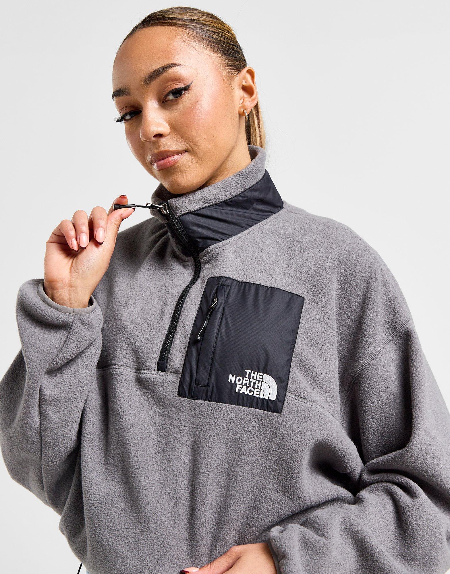 North face grey half zip deals