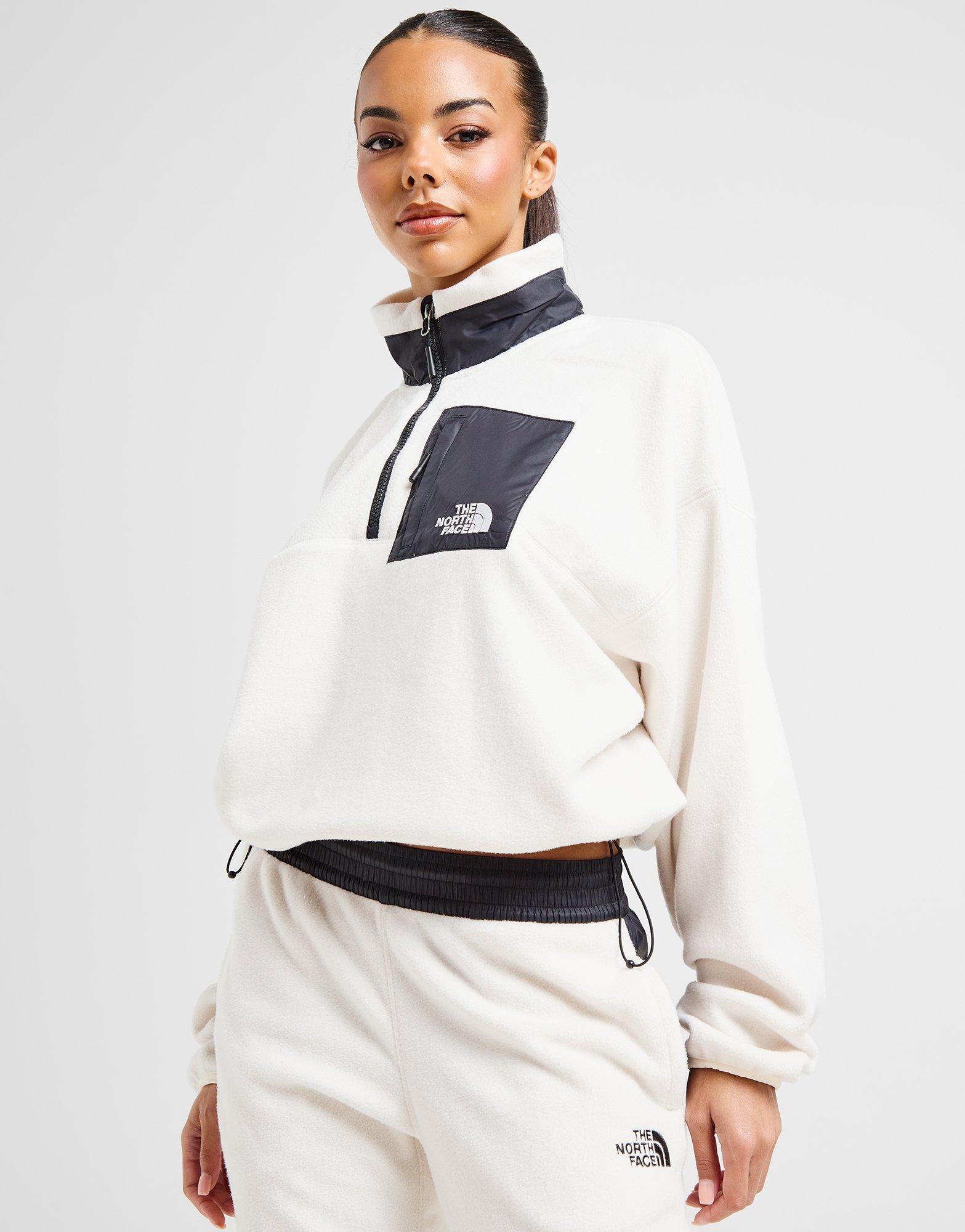 White The North Face Hangita Polar 1/4 Zip Fleece - JD