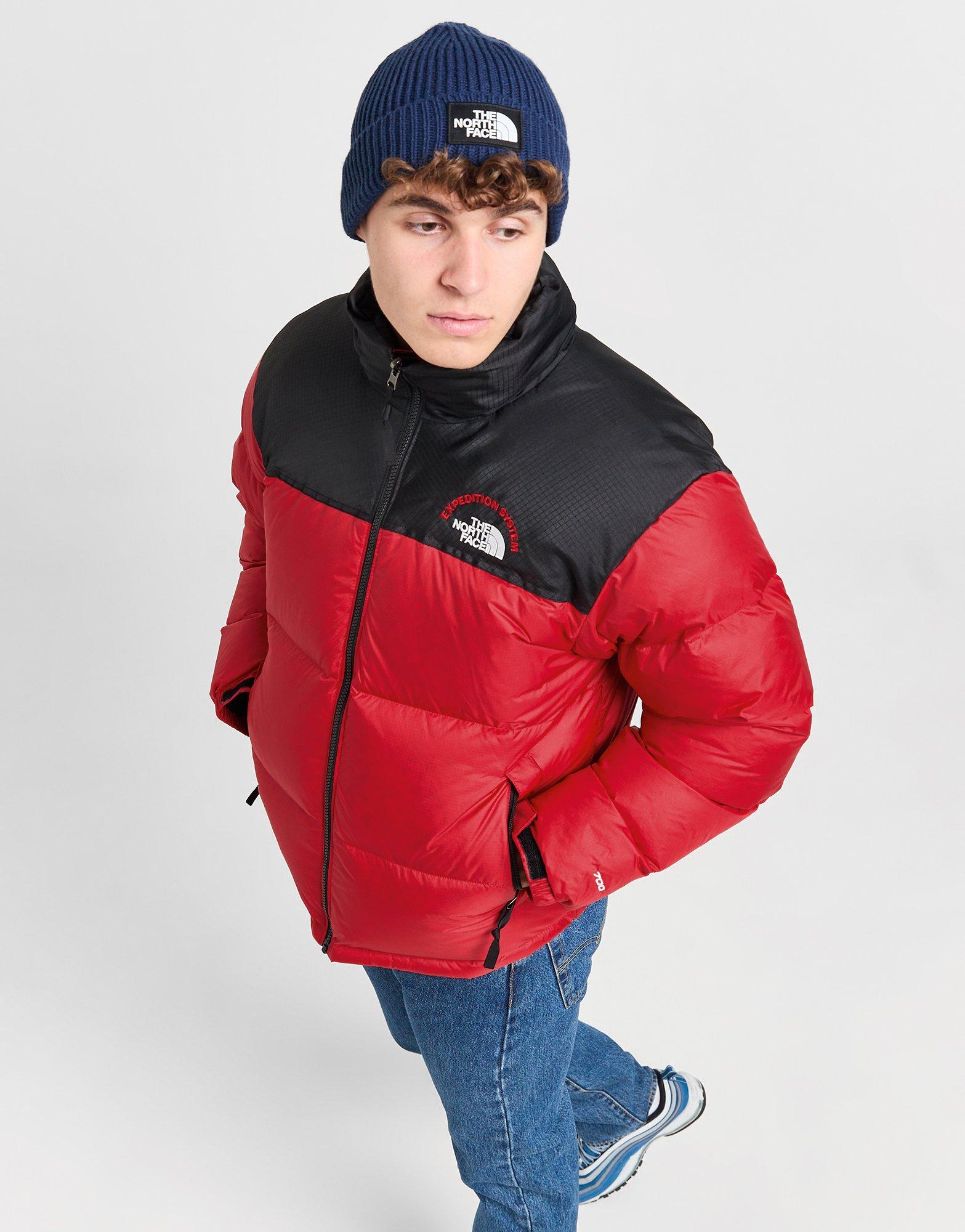 North face nuptse jacket red hotsell