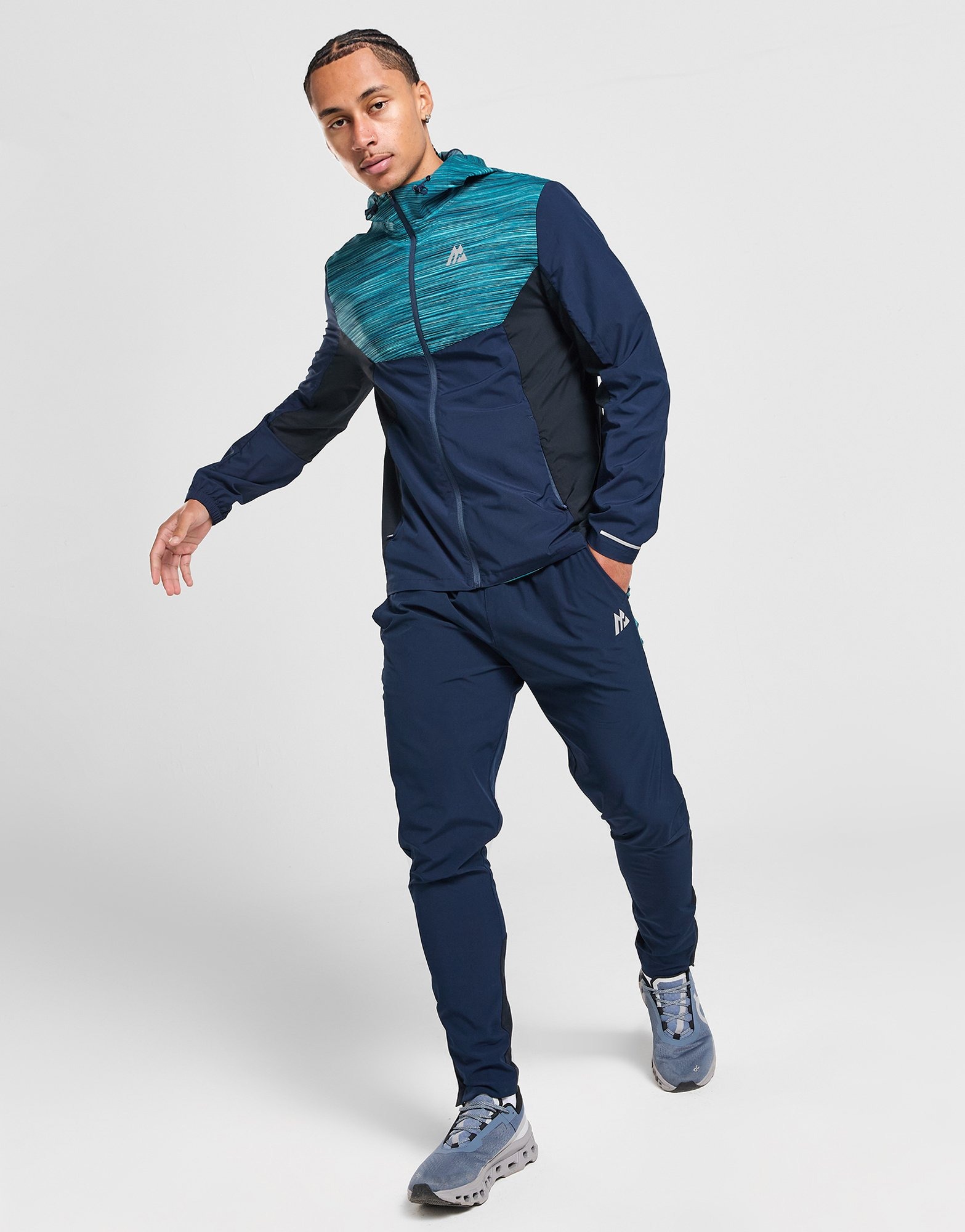 Blue track pants sale