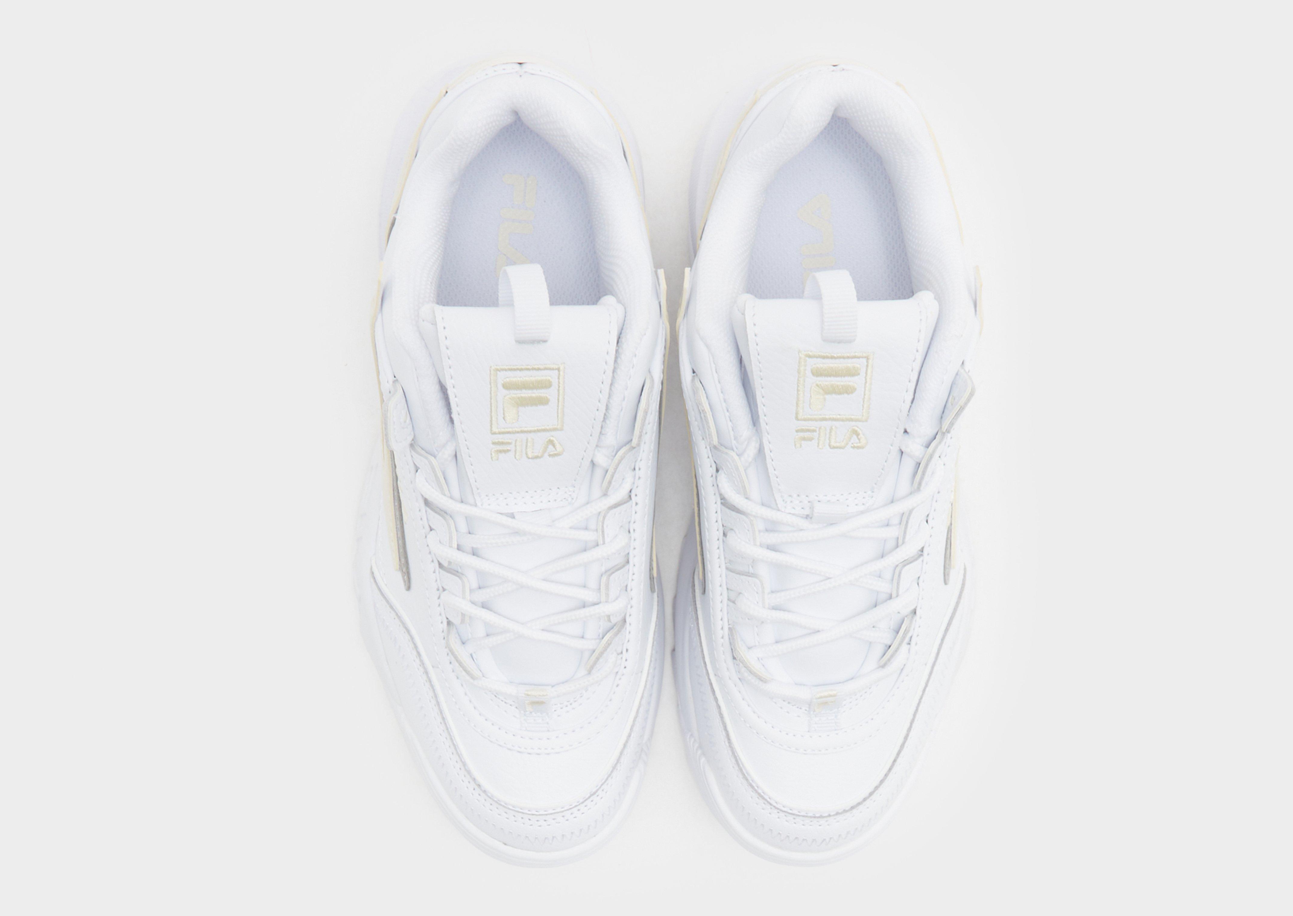 Fila disruptor ii trainers white leather clearance