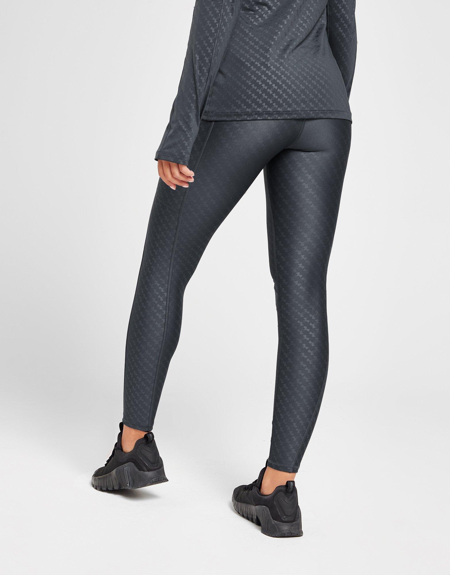 Black Under Armour Emboss All Over Print Tights - JD Sports