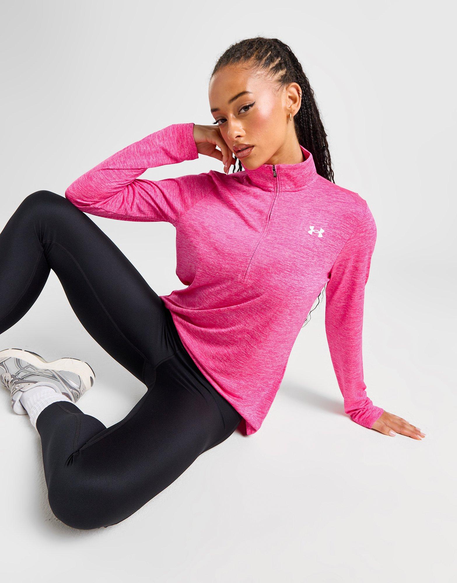 Under armour pink half zip sales