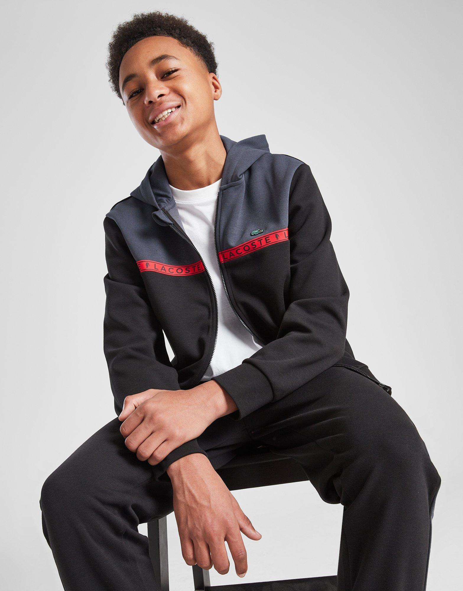 Lacoste Tape Zip Hoodie Junior