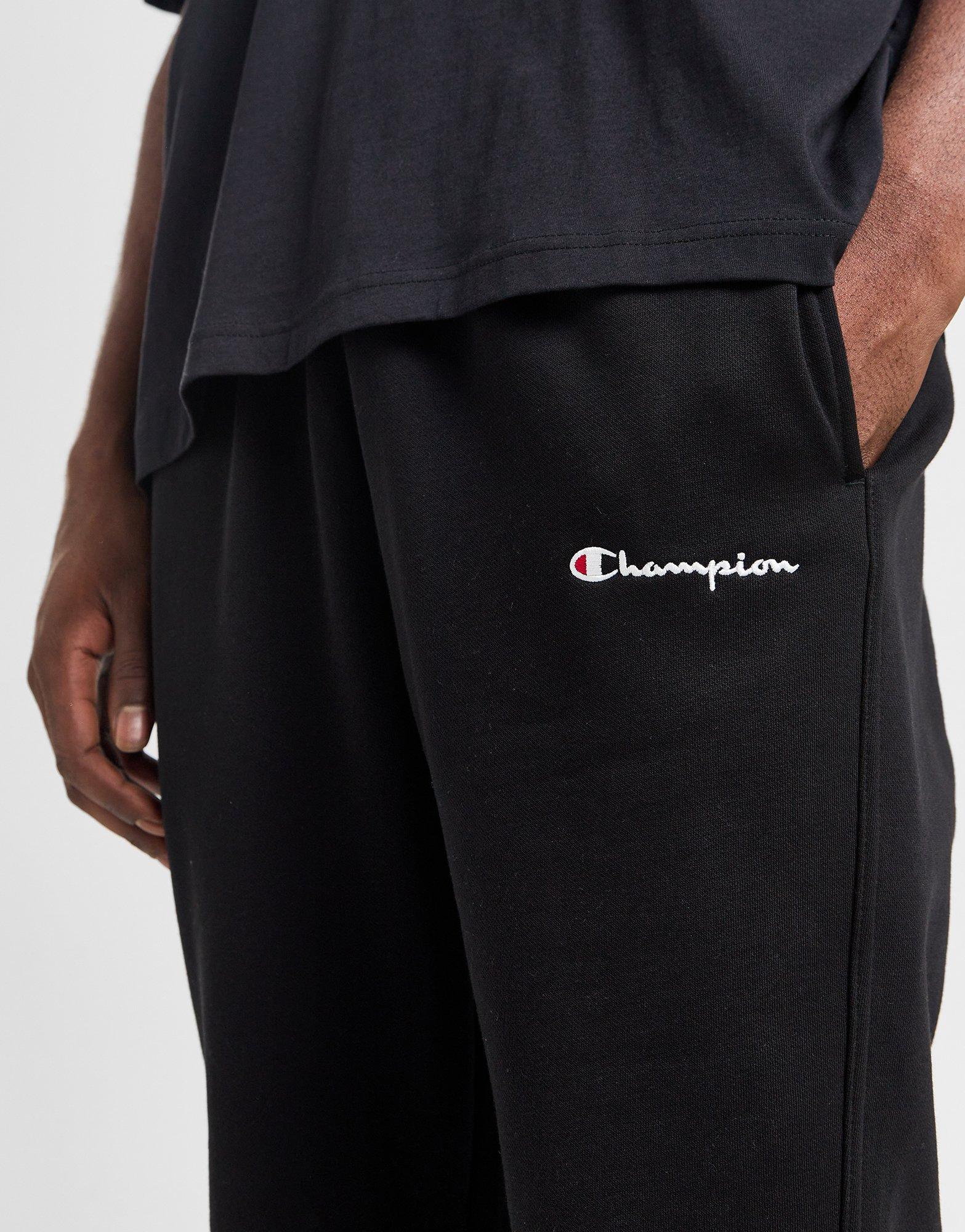 Black Champion Small Logo Open Hem Joggers JD Sports Ireland