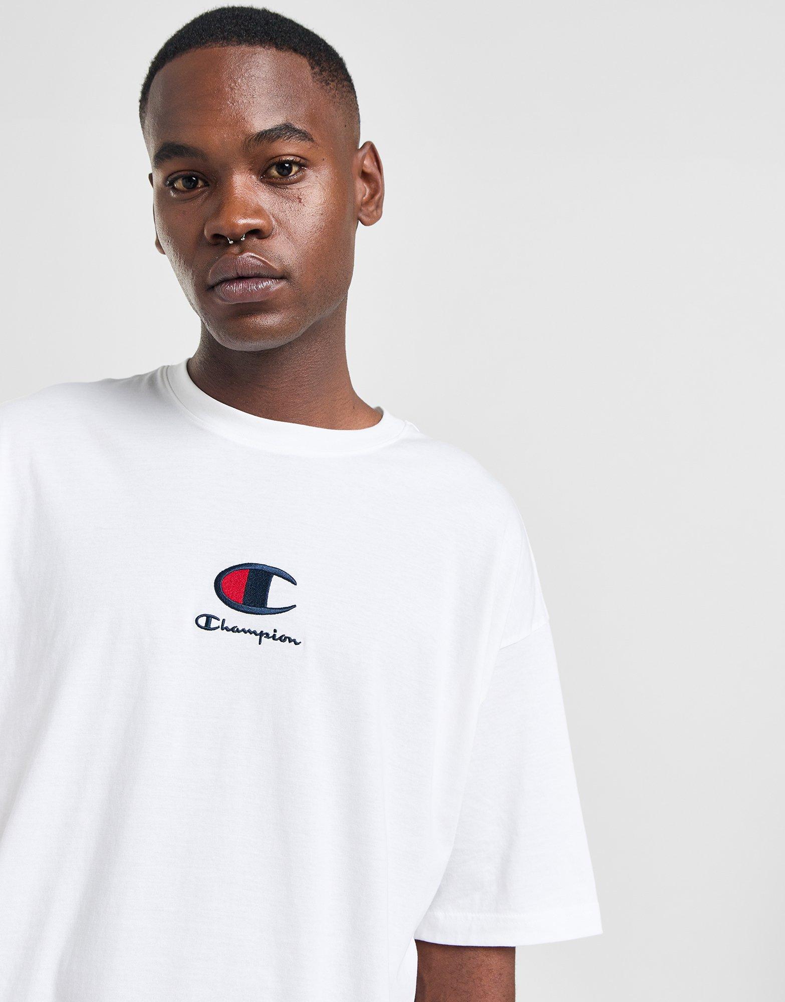 Champion white t shirt on sale