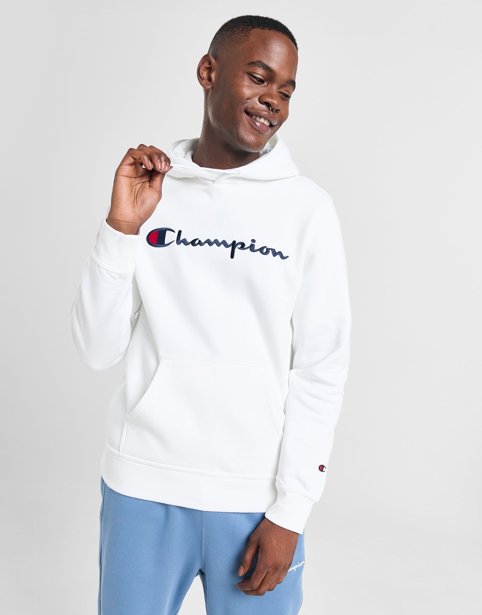 Champion sweater weiß eyes hotsell