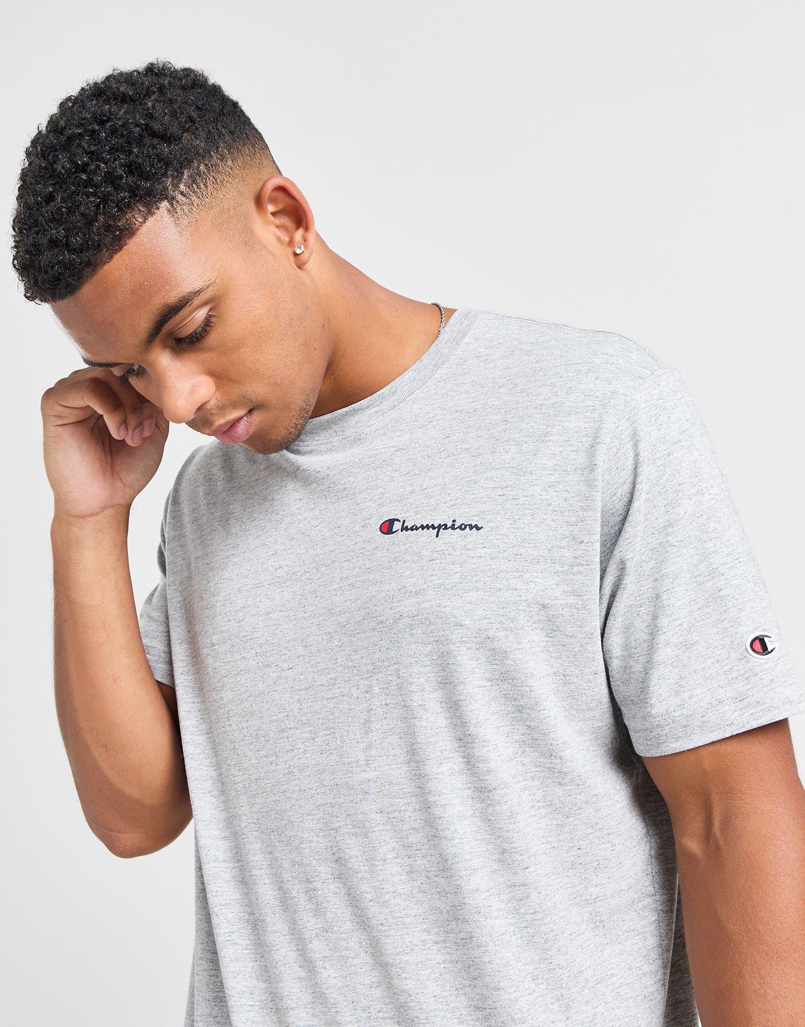 Grey Champion Small Logo T Shirt JD Sports Global