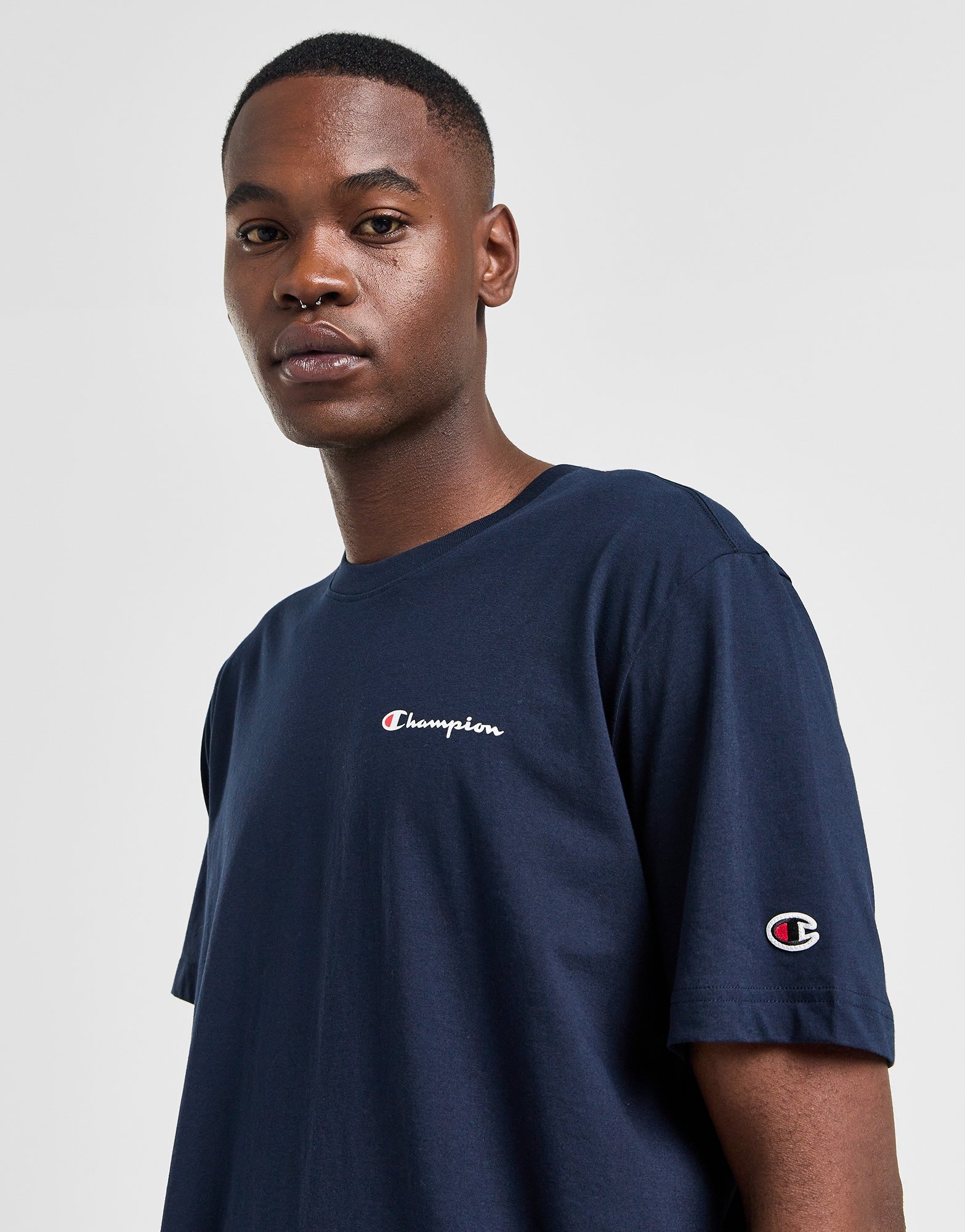 Blue Champion Small Logo T-Shirt - JD Sports NZ