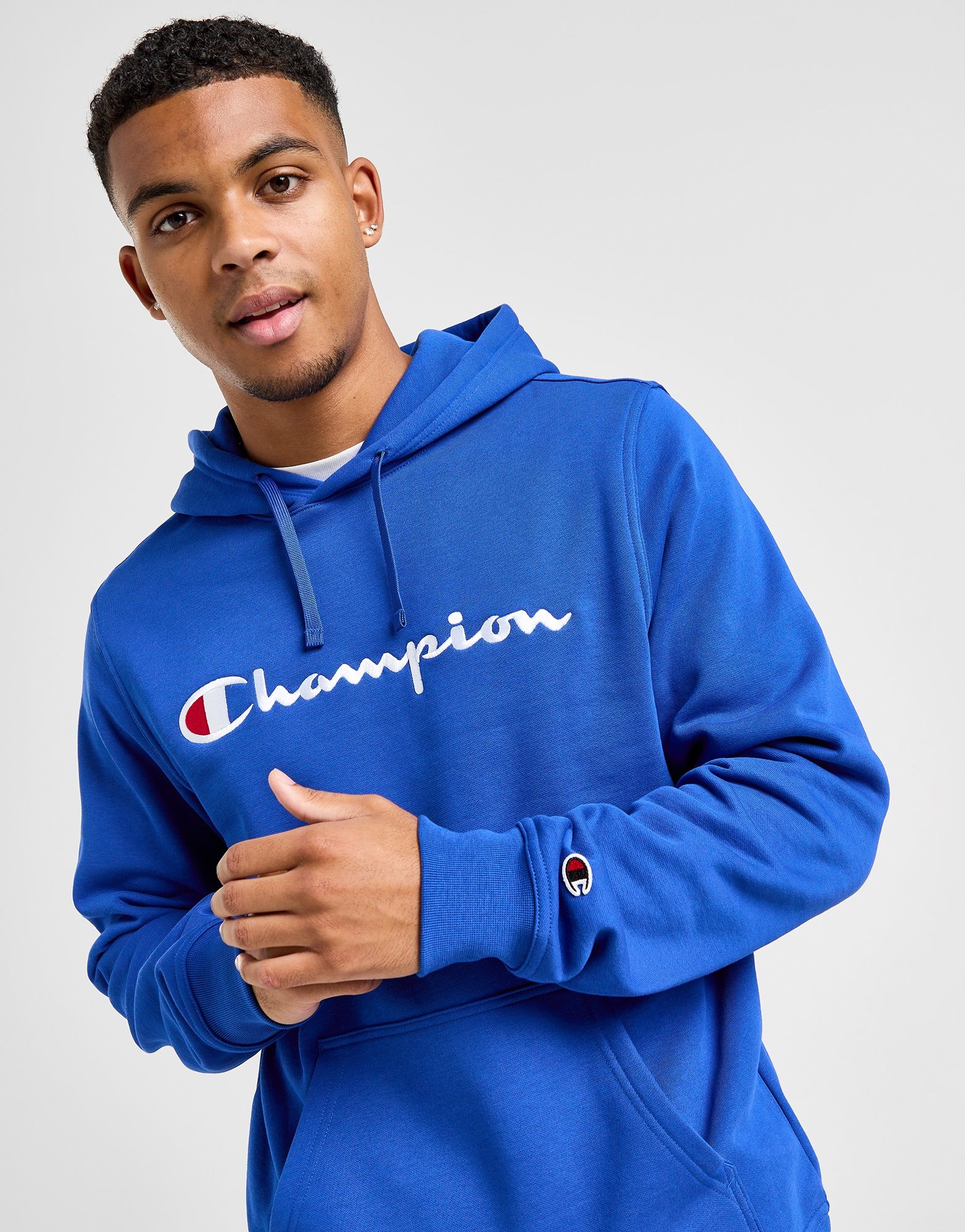 Champion Sweat a Capuche Large Logo Homme Bleu JD Sports France