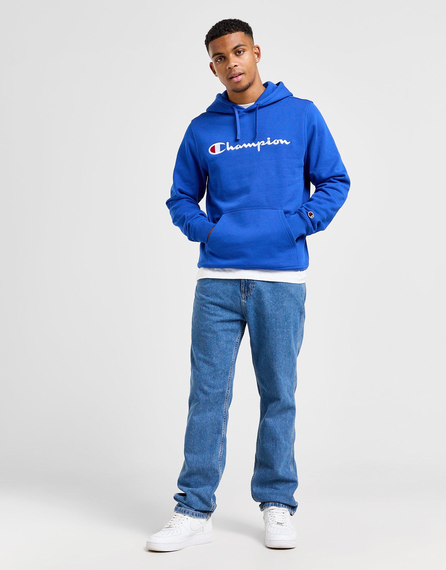 Cobalt blue champion hoodie hotsell