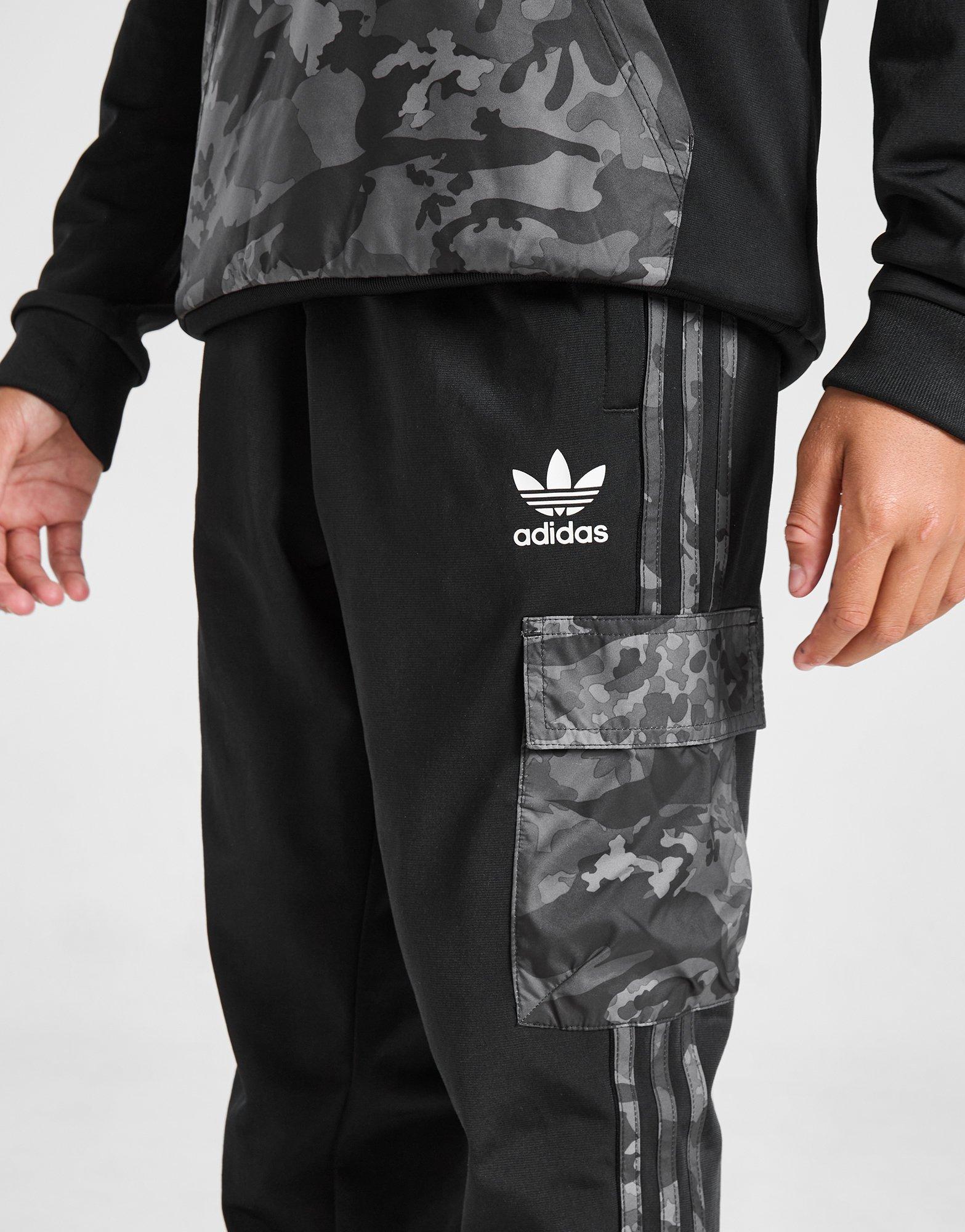 adidas Originals Camo Colour Block Mix Cargo Joggers Junior