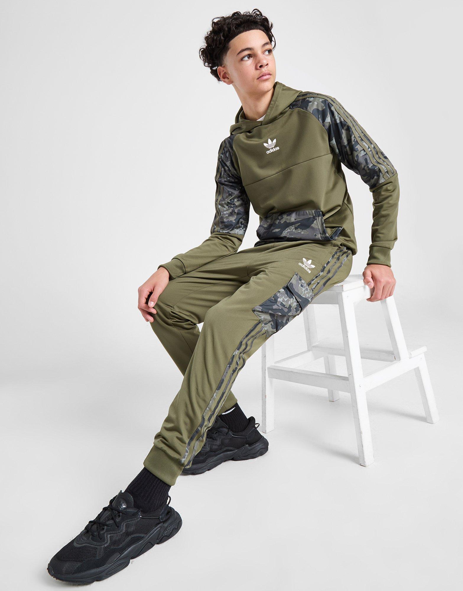 adidas Originals Camo Colour Block Mix Cargo Joggers Junior