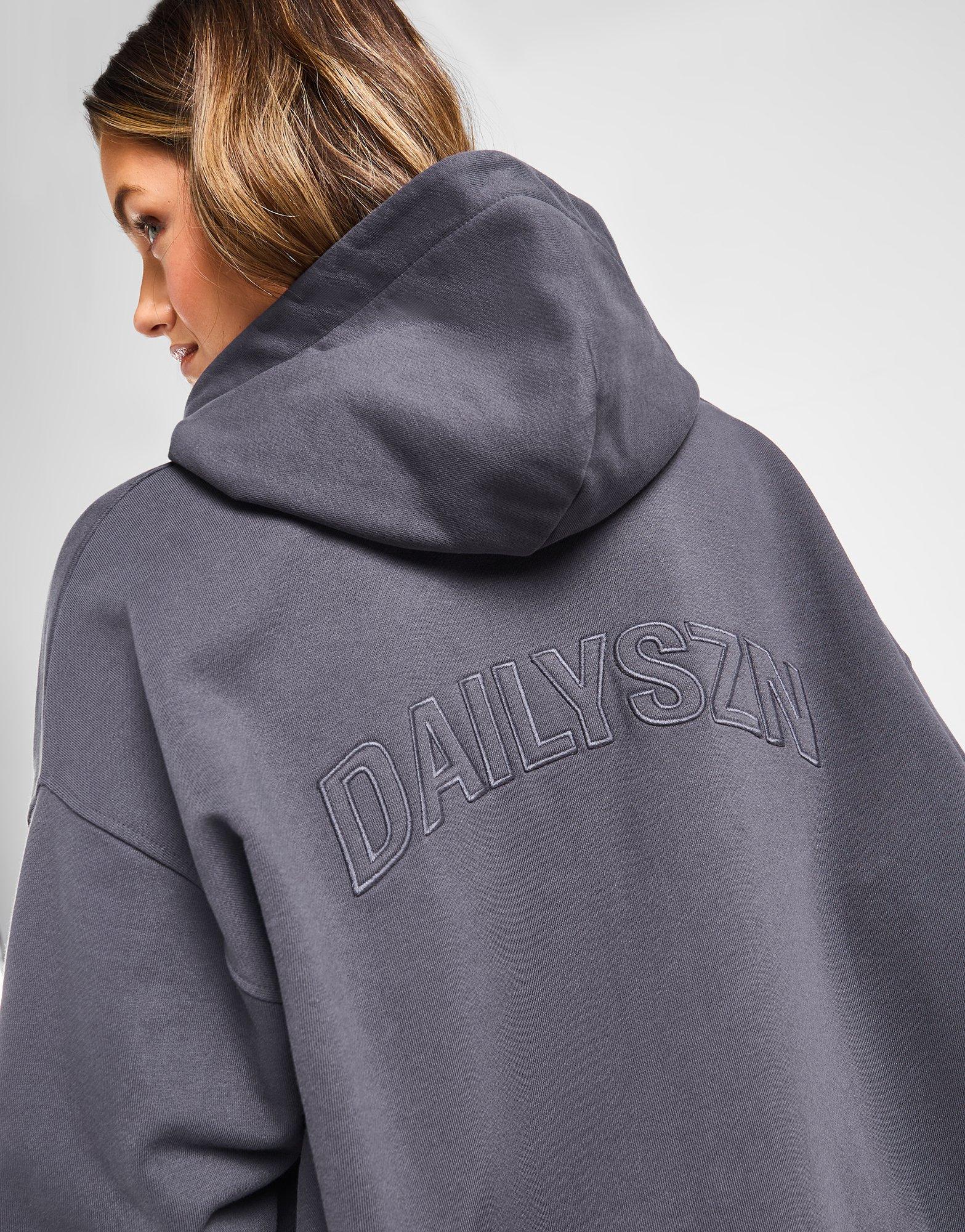 Grey Melange Logo Hoodie