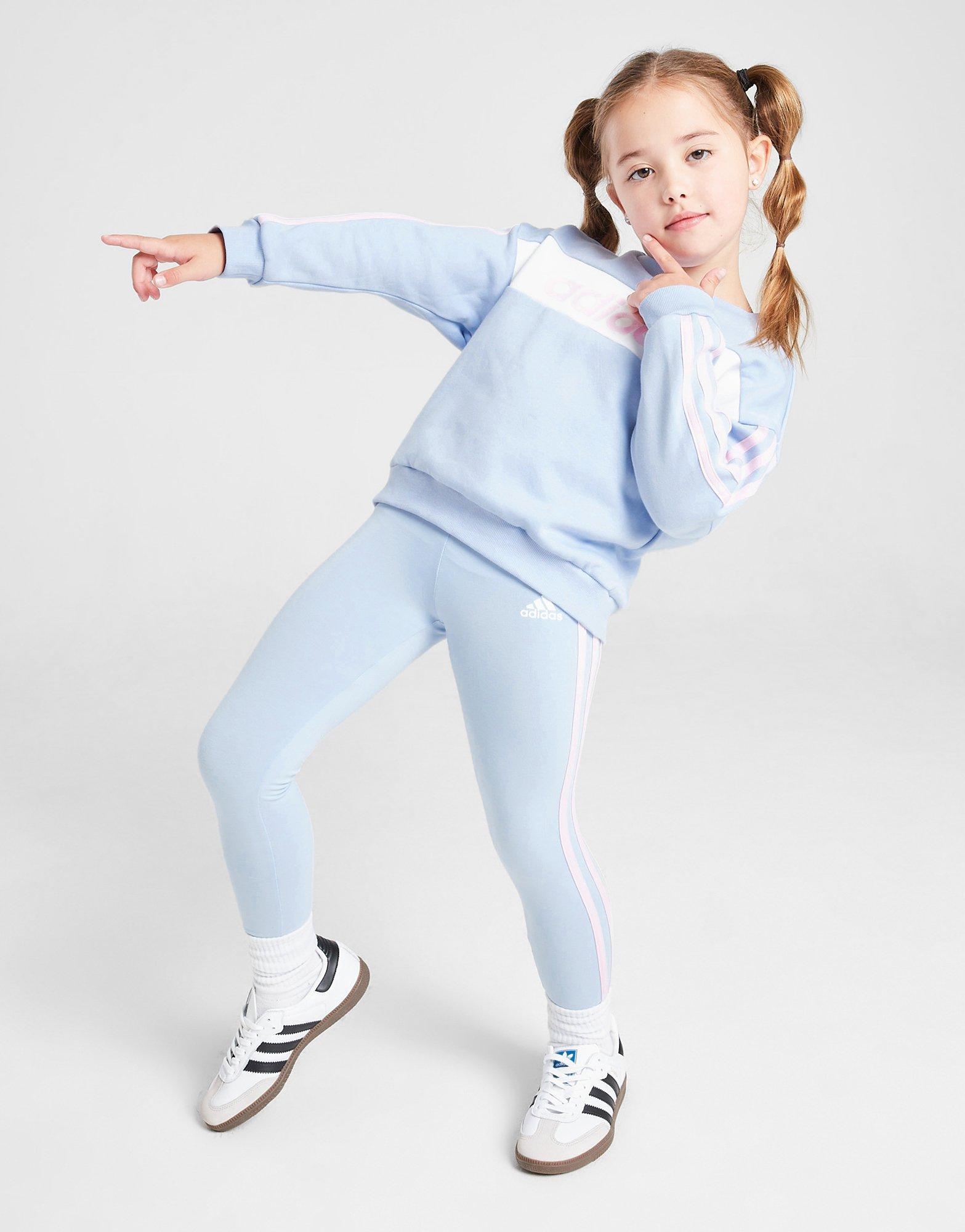 adidas Originals Girls' Linear Colour Block Crew Set Children