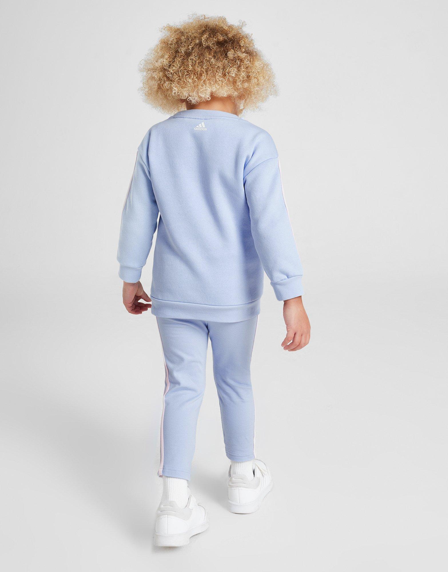 adidas Girls' Linear Colour Block Crew Trainingsoberteil Babys