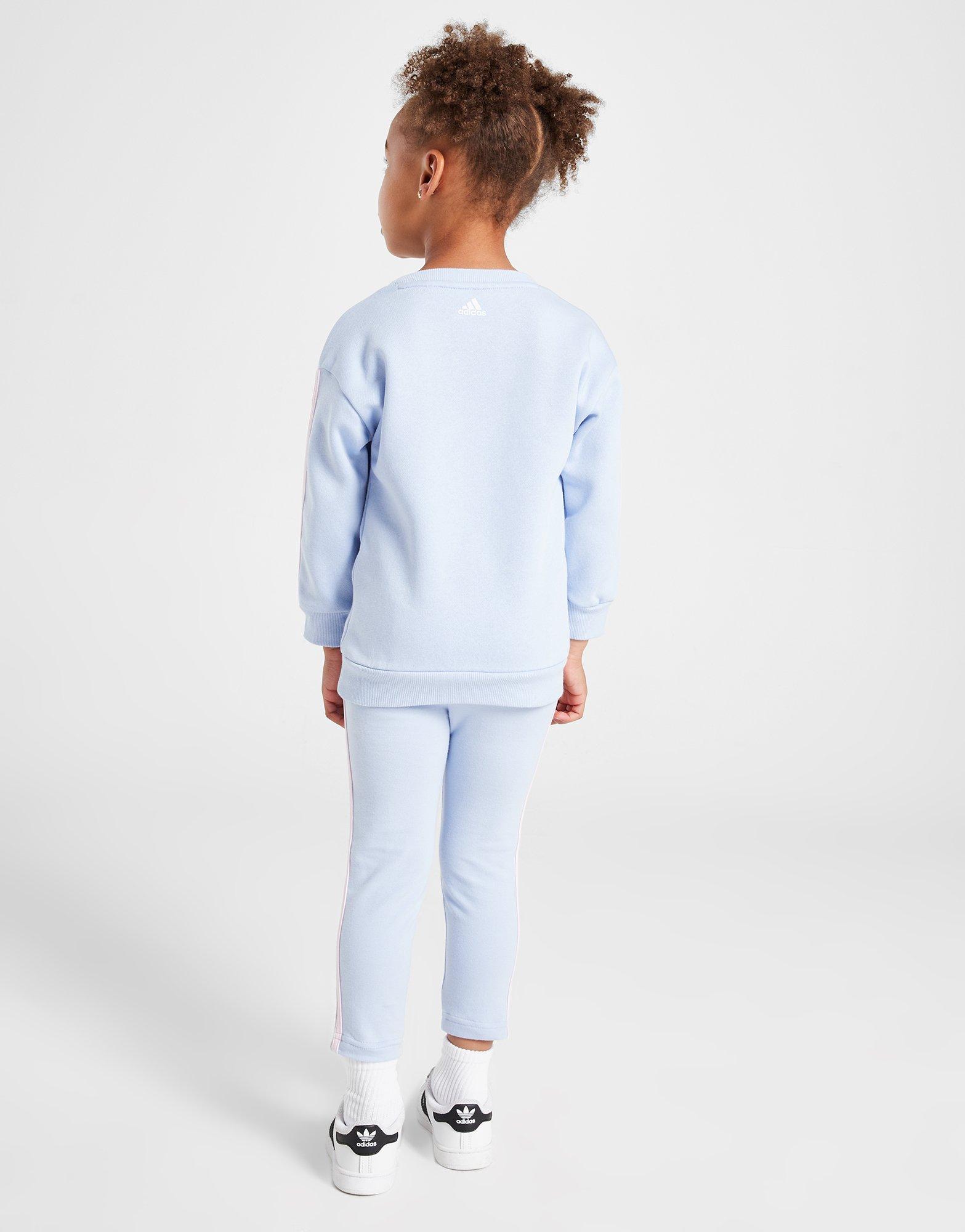 adidas Girls' Linear Colour Block Crew Trainingsoberteil Babys