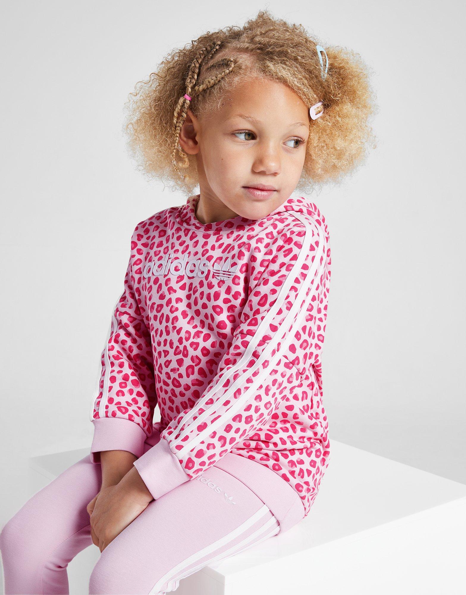 adidas Originals Girls Leopard Print Hooded Trainingsoberteil Babys Rosa JD Sports Deutschland