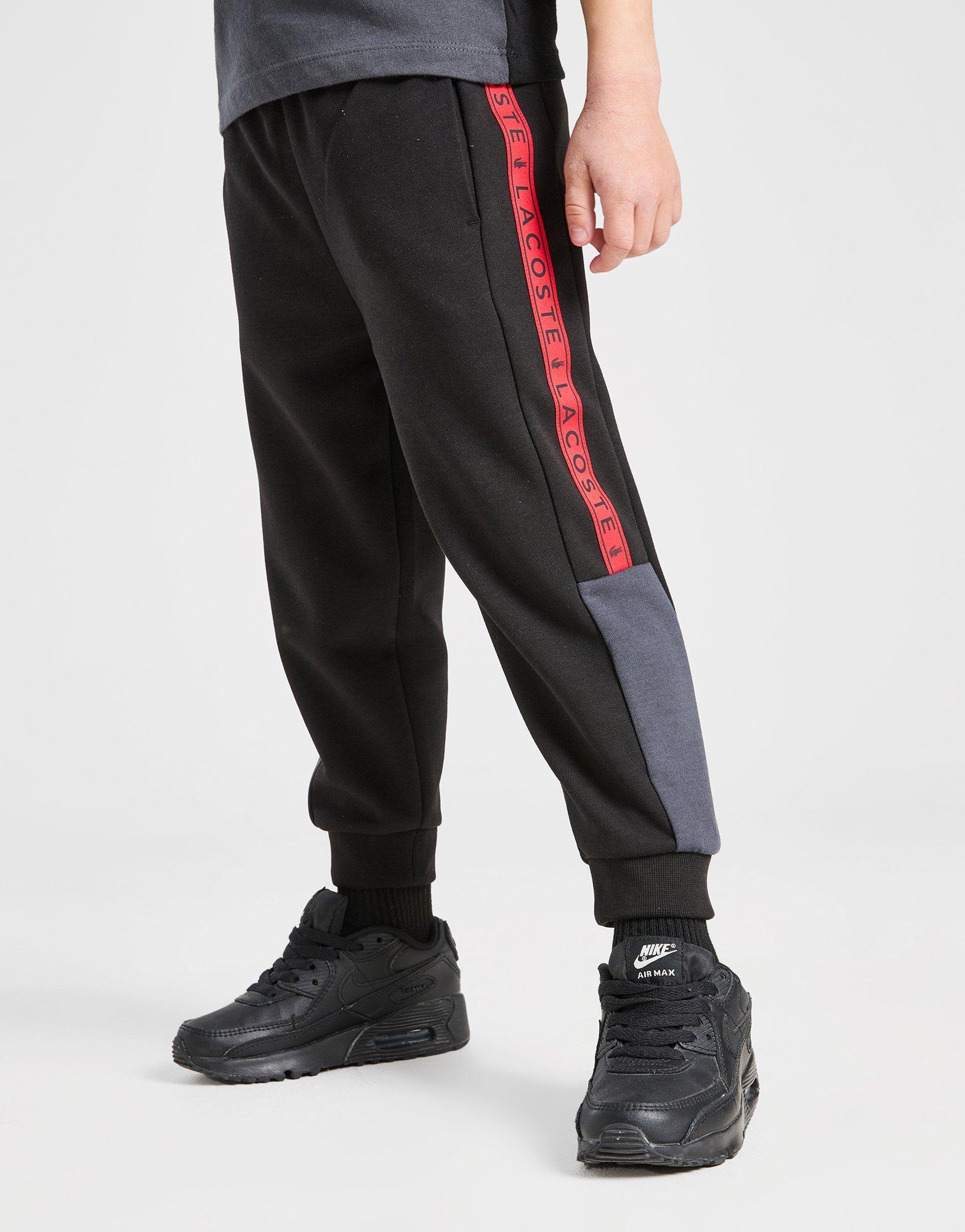 Lacoste Colour Block Tape Fleece Joggers Children