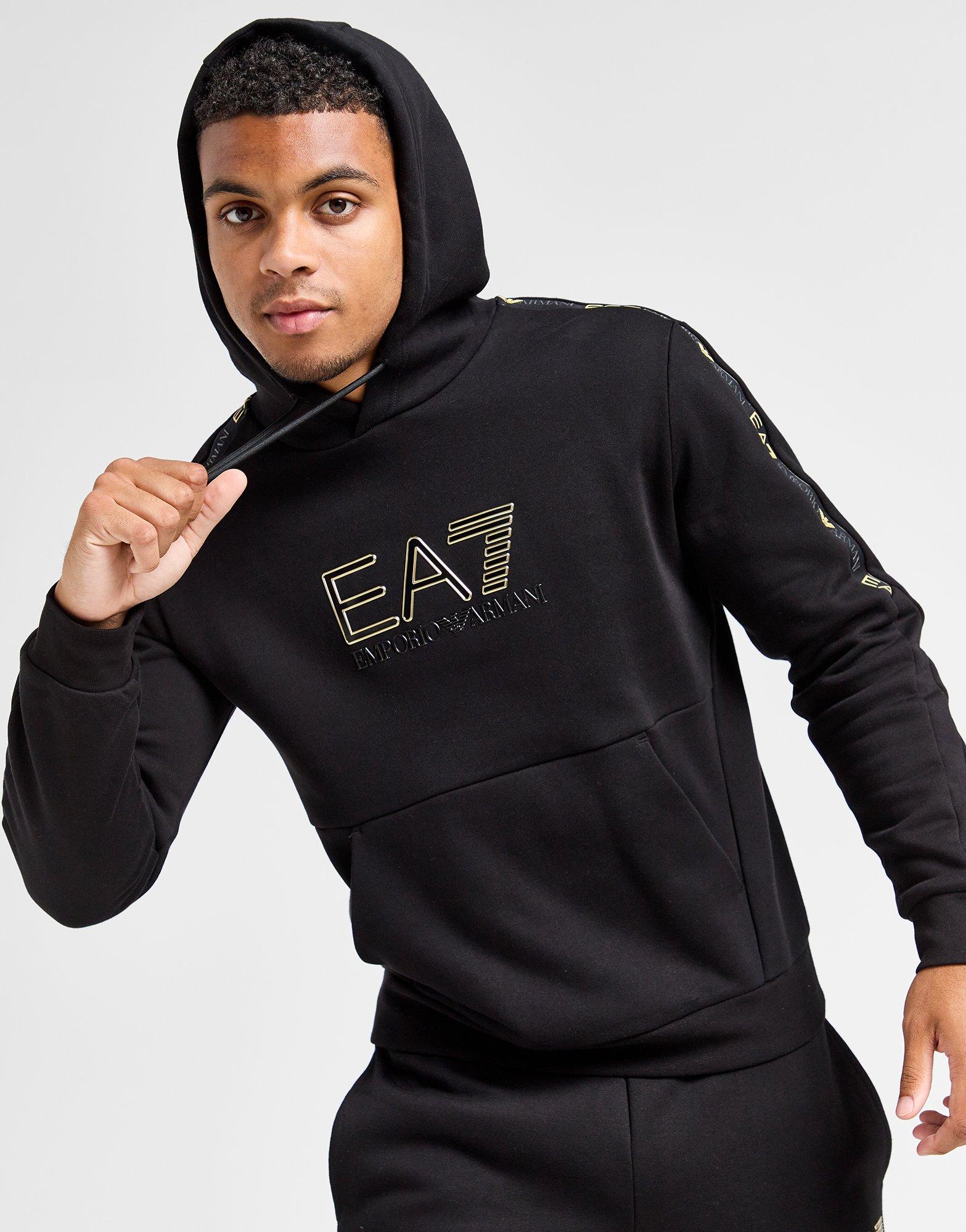 Black ea7 hoodie on sale