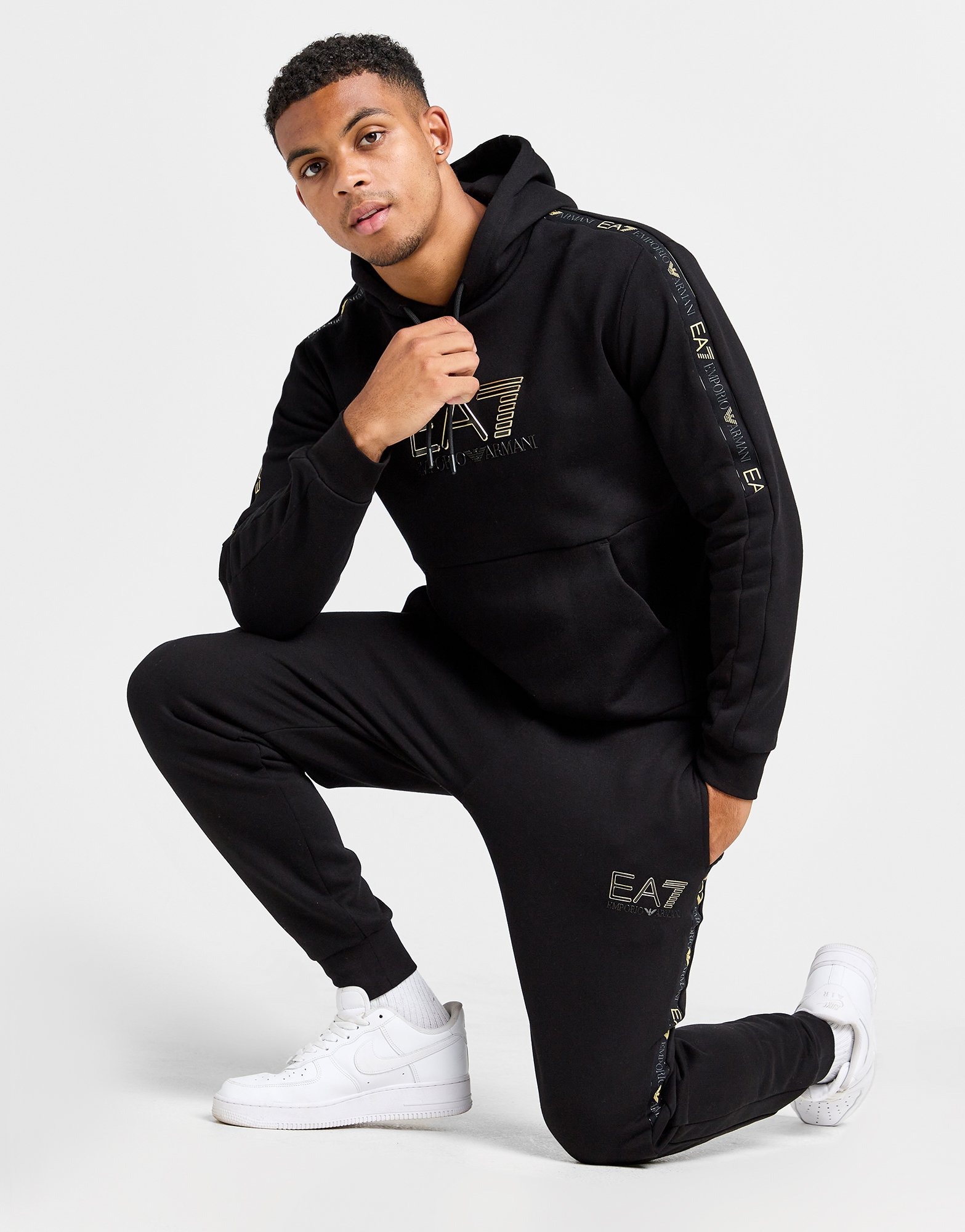 Emporio Armani Ea7 Tape Logo Jogginghose Schwarz Jd Sports Deutschland