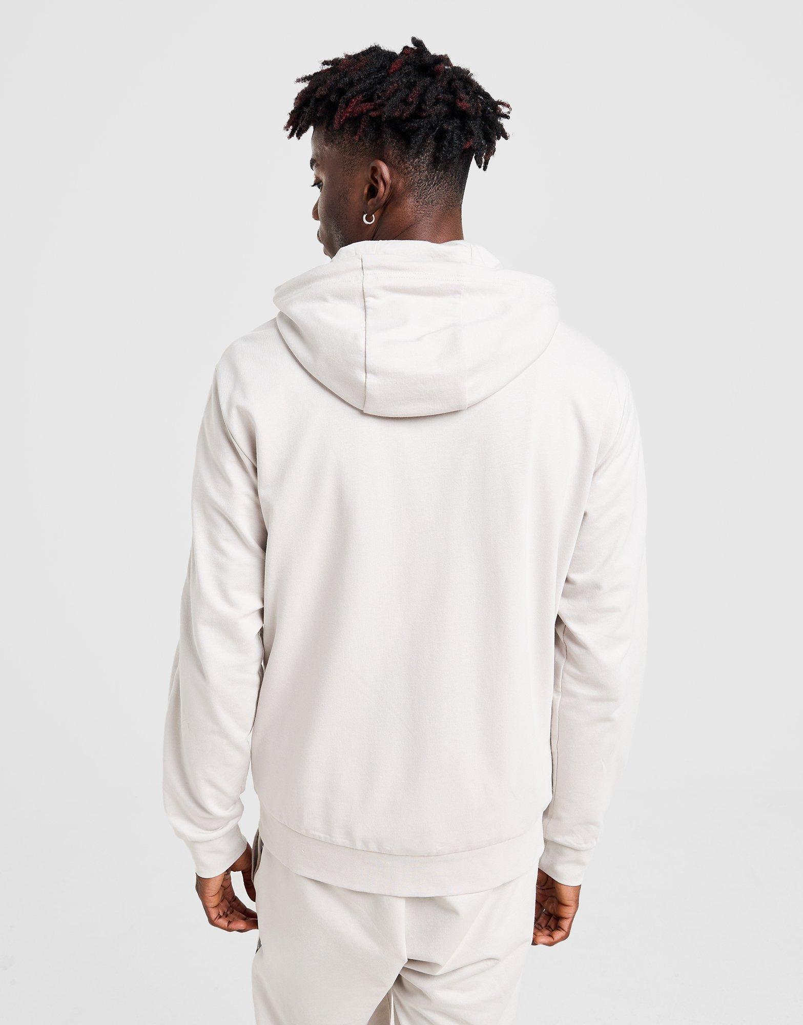 EA7 Emporio Armani Tape French Terry Hoodie mit durchgehendem Reißverschluss