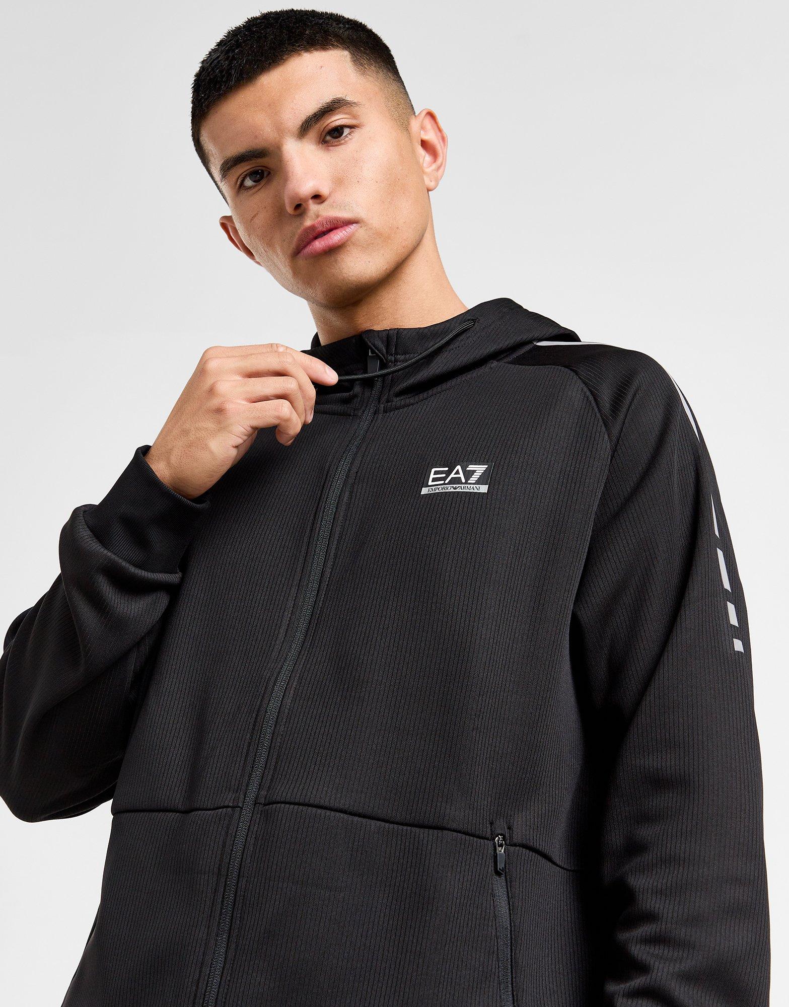 EA7 Emporio Armani Sweat à Capuche Ventus 7 reflective Zippée Homme