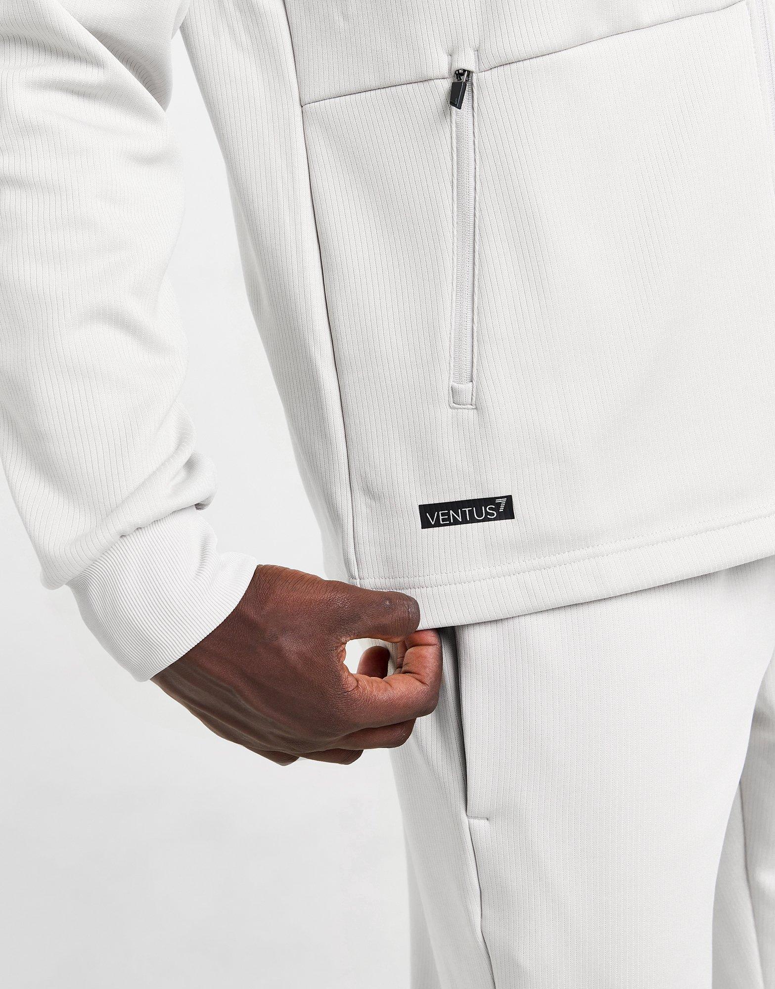 Grey Emporio Armani EA7 Ventus 7 Reflective Full Zip Hoodie JD Sports UK