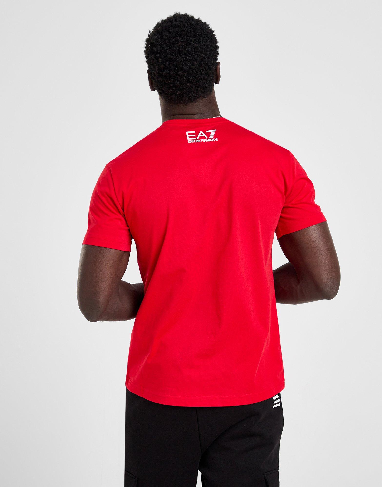 Ea7 red t shirt hotsell