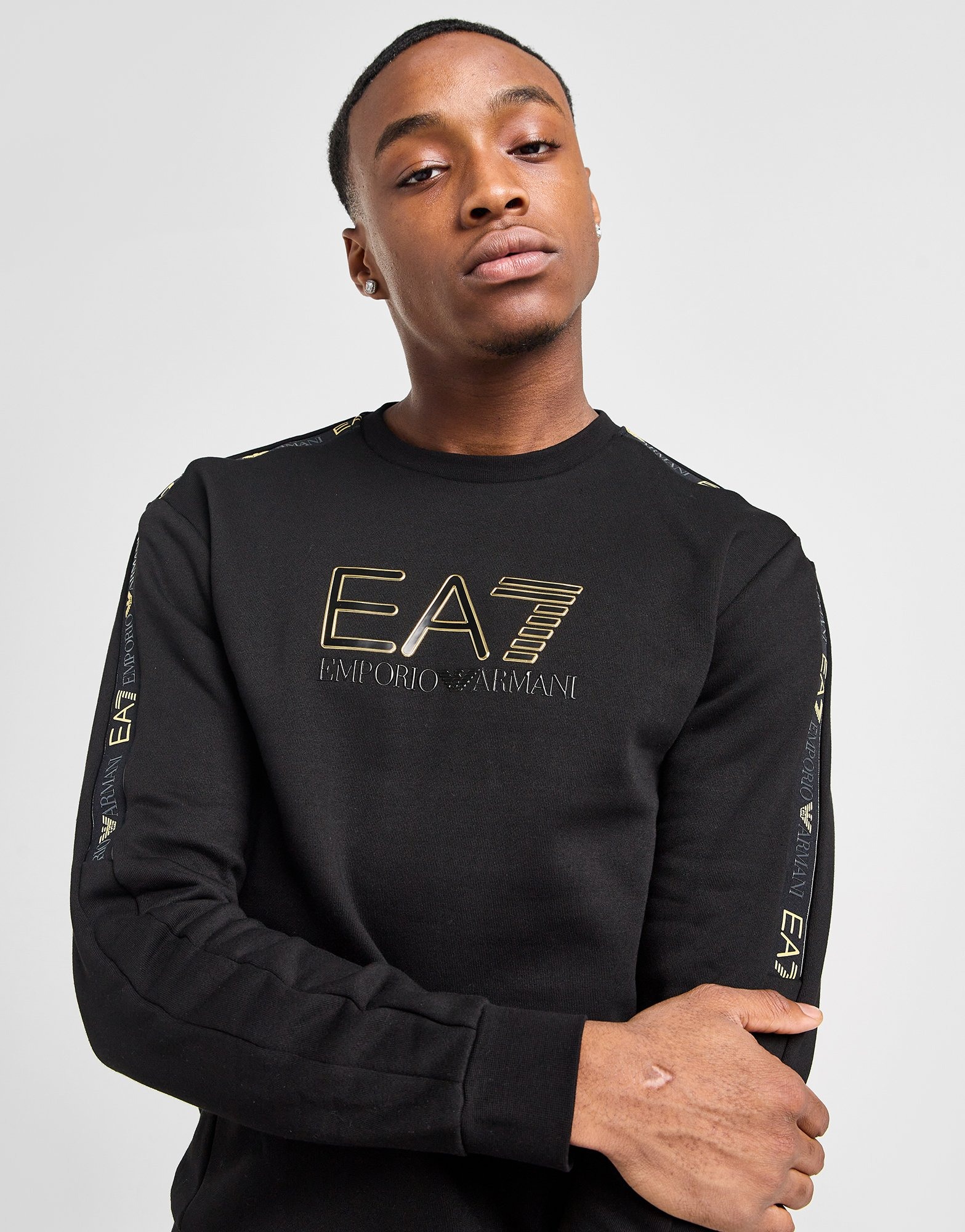 EA7 Emporio Armani Tape Logo Crew Sweatshirt