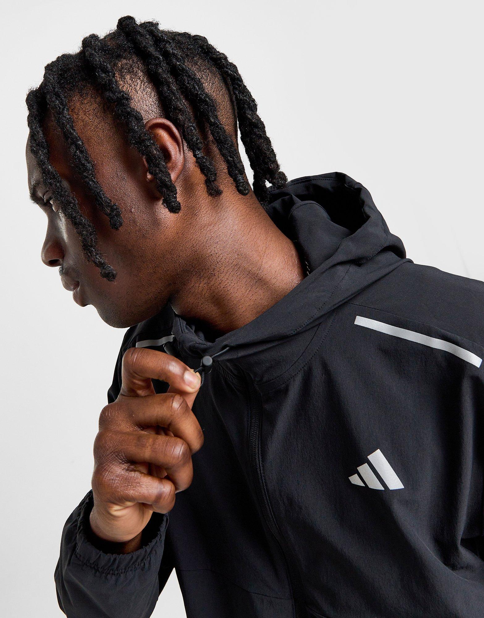 Black adidas Tech Woven Full Zip Jacket - JD Sports Global