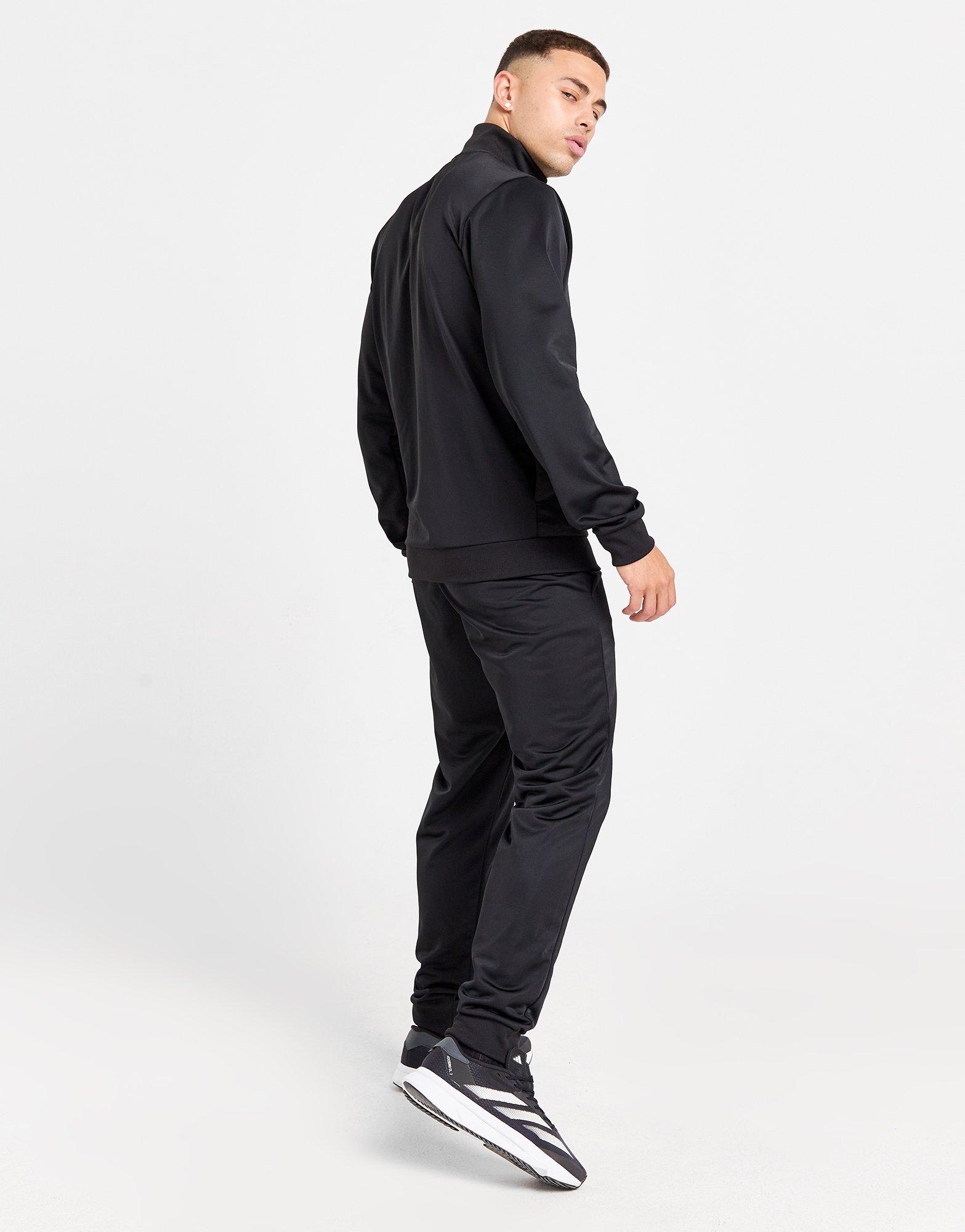 Black adidas Poly Linear Tracksuit - JD Sports Global