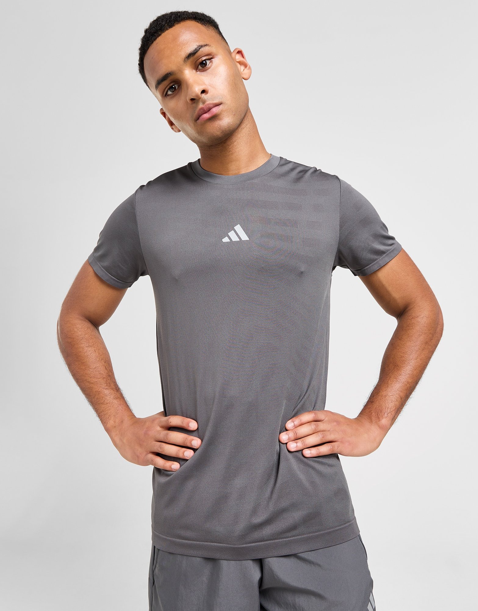 Grey adidas Seamless T-shirt - JD Sports
