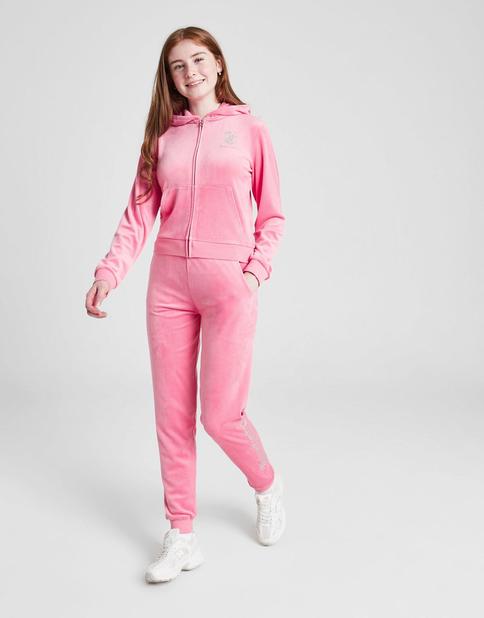 Pink JUICY COUTURE Girls Cuffed Tracksuit Junior JD Sports Global