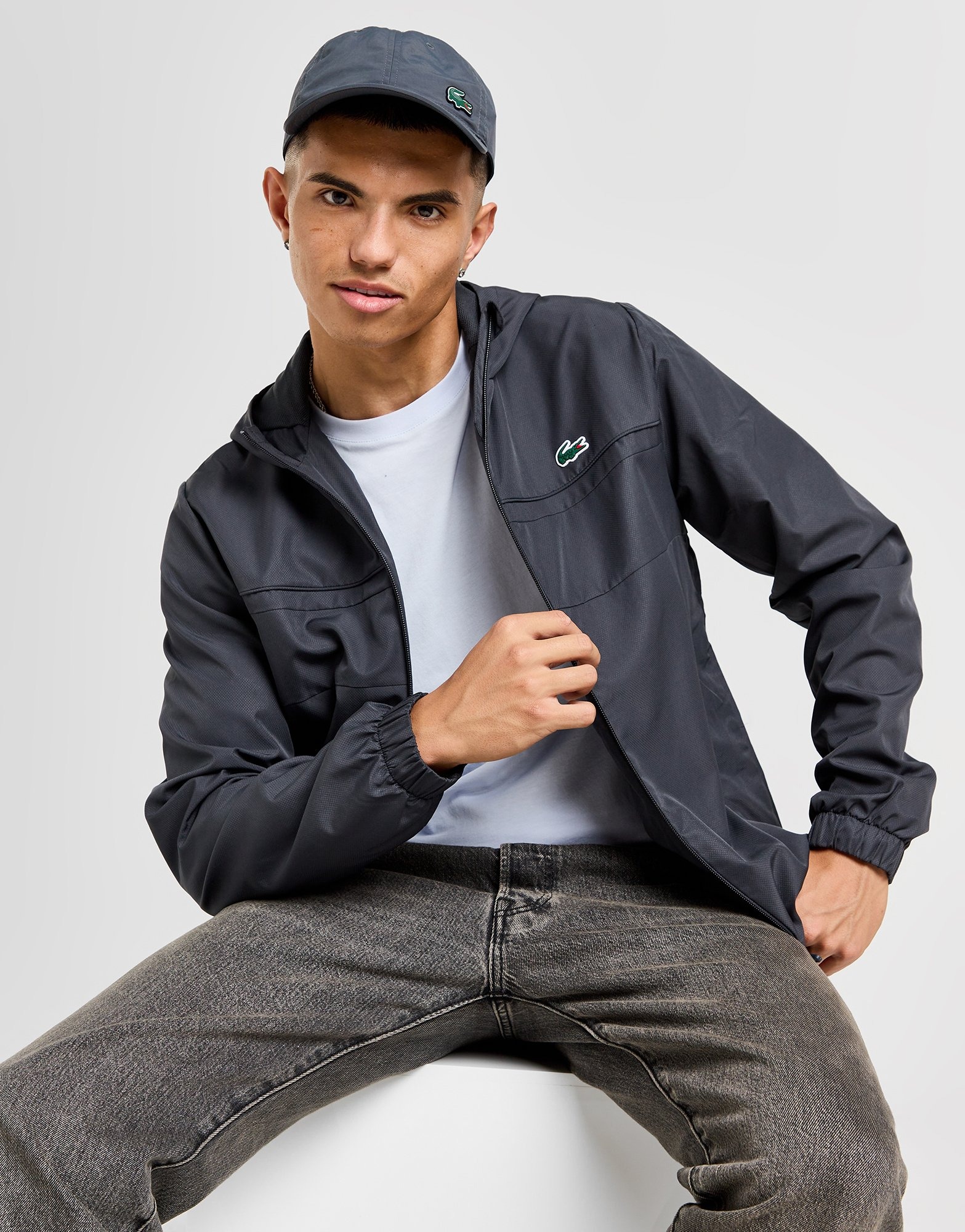 Grey Lacoste Guppy Track Jacket JD Sports UK