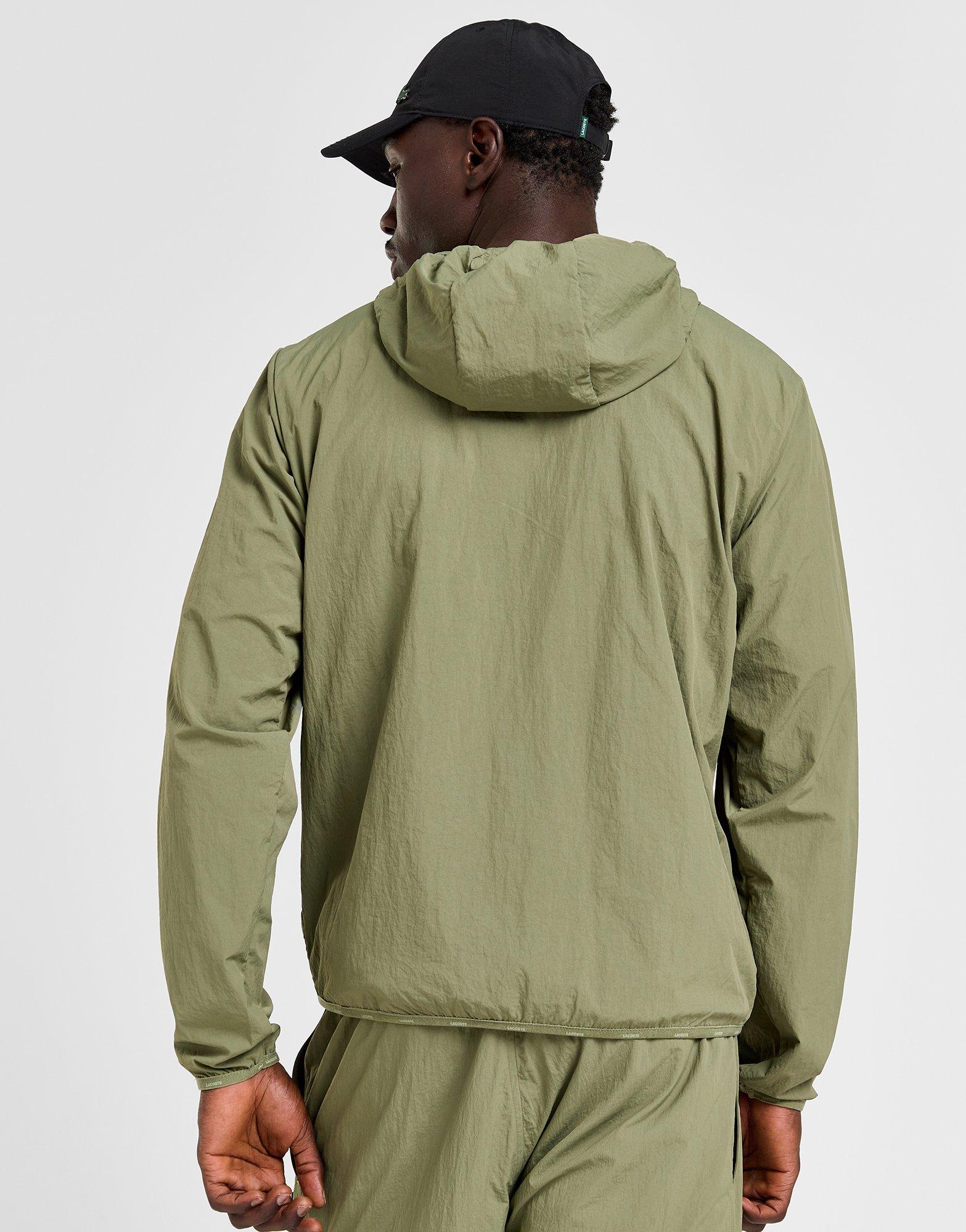 Green Lacoste Woven Full Zip Jacket - JD Sports Global