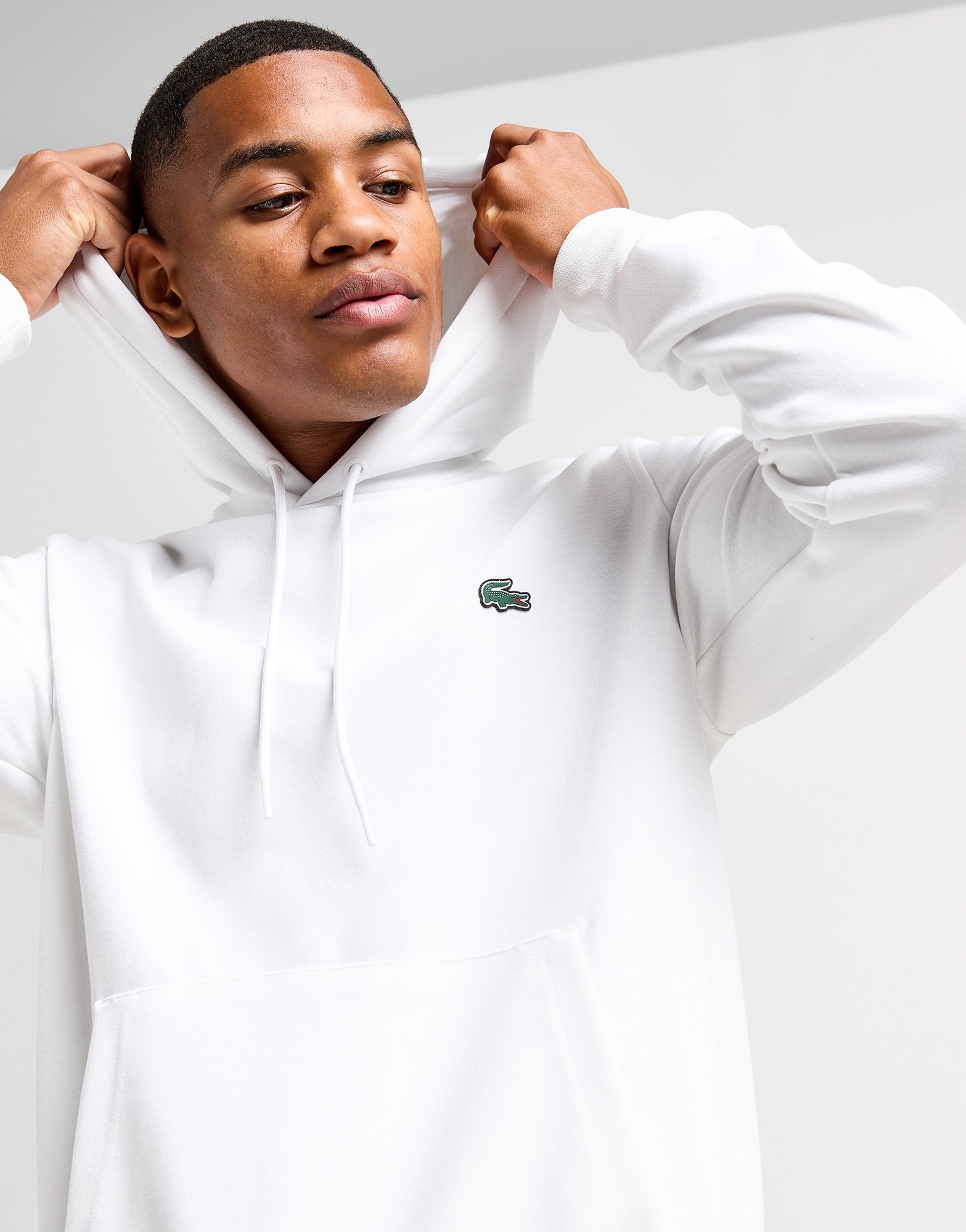 Lacoste Sweat a Capuche Double Knit Homme Blanc JD Sports France