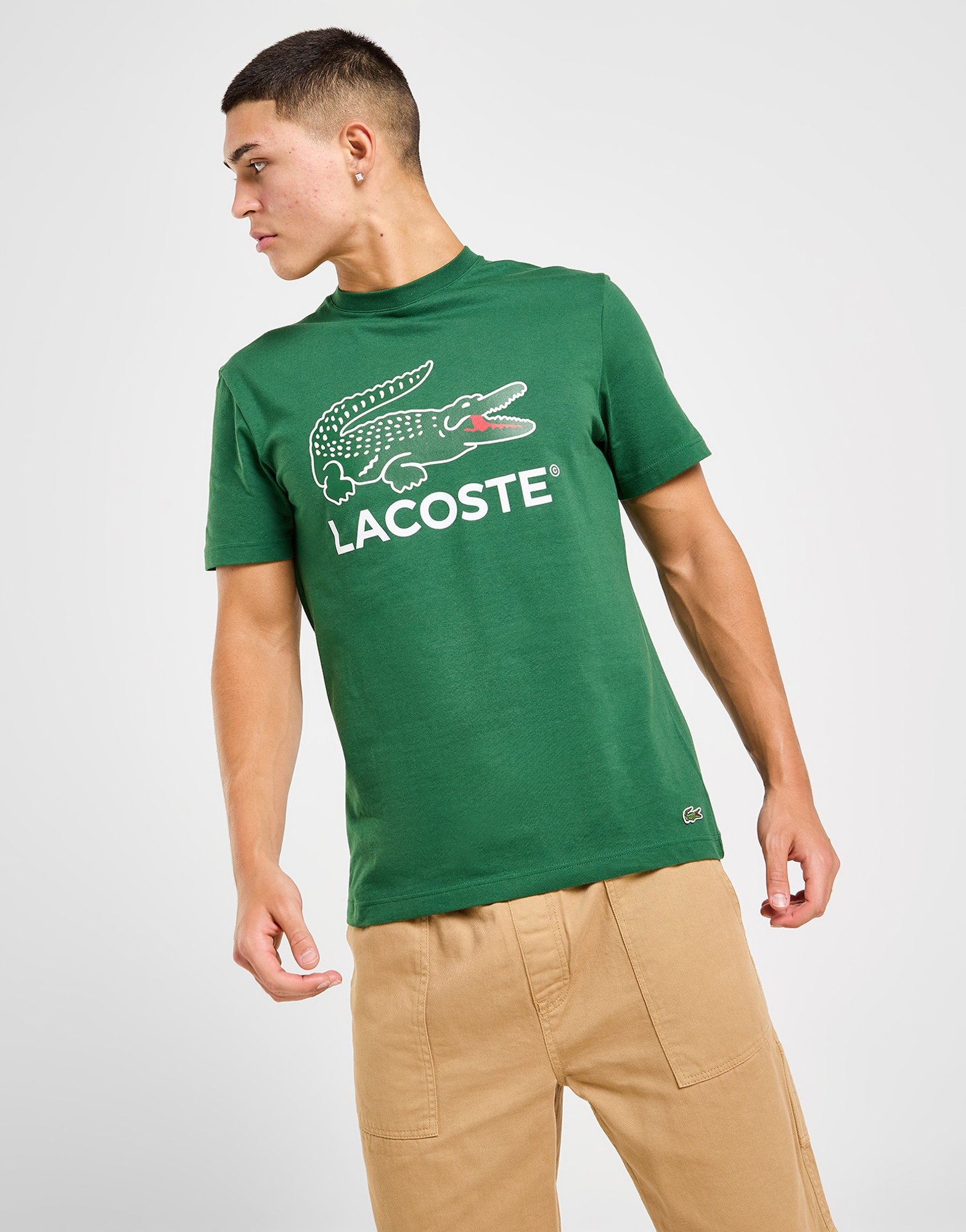 Green Lacoste Large Logo T-Shirt - JD Sports NZ