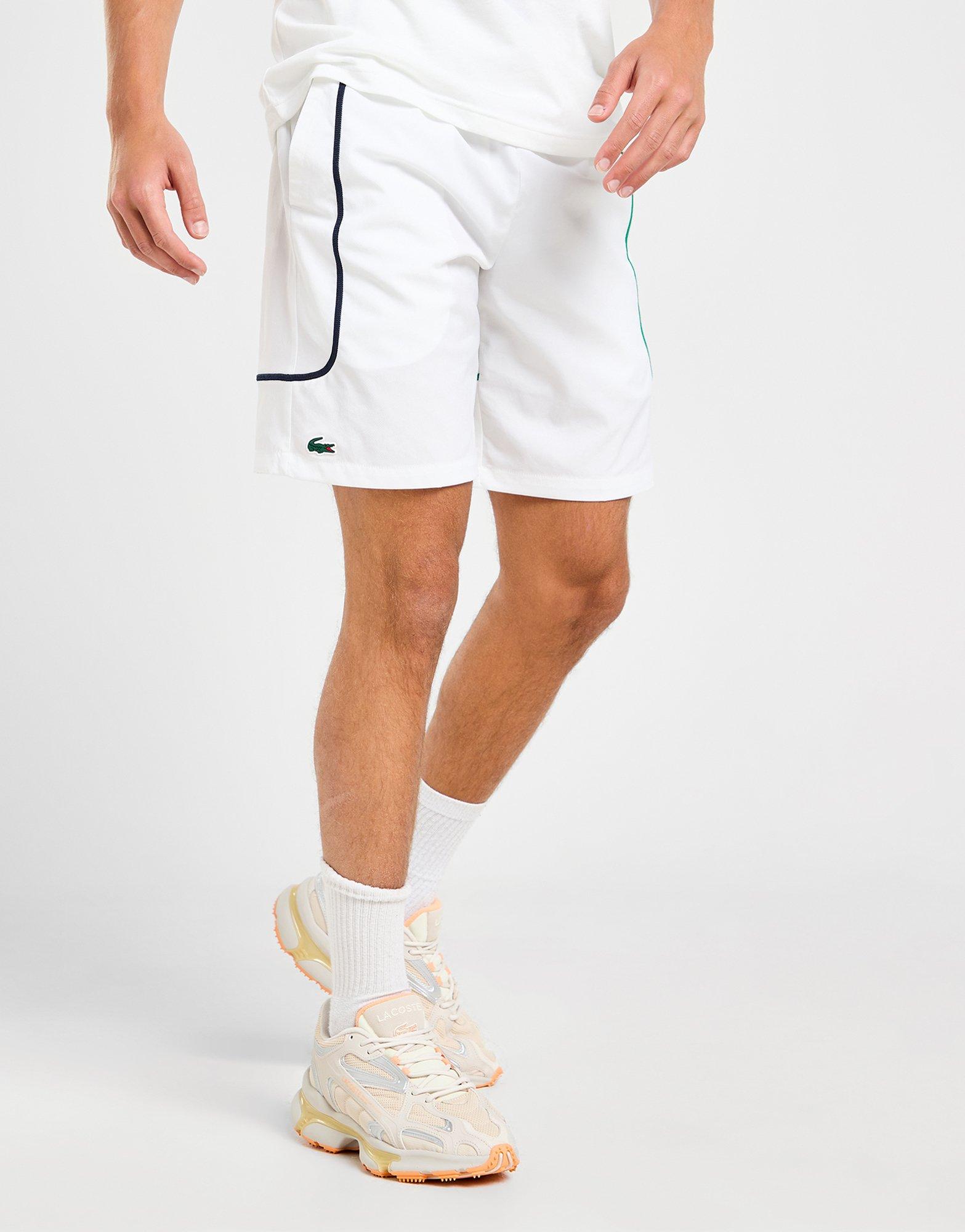 Mens white lacoste shorts hotsell