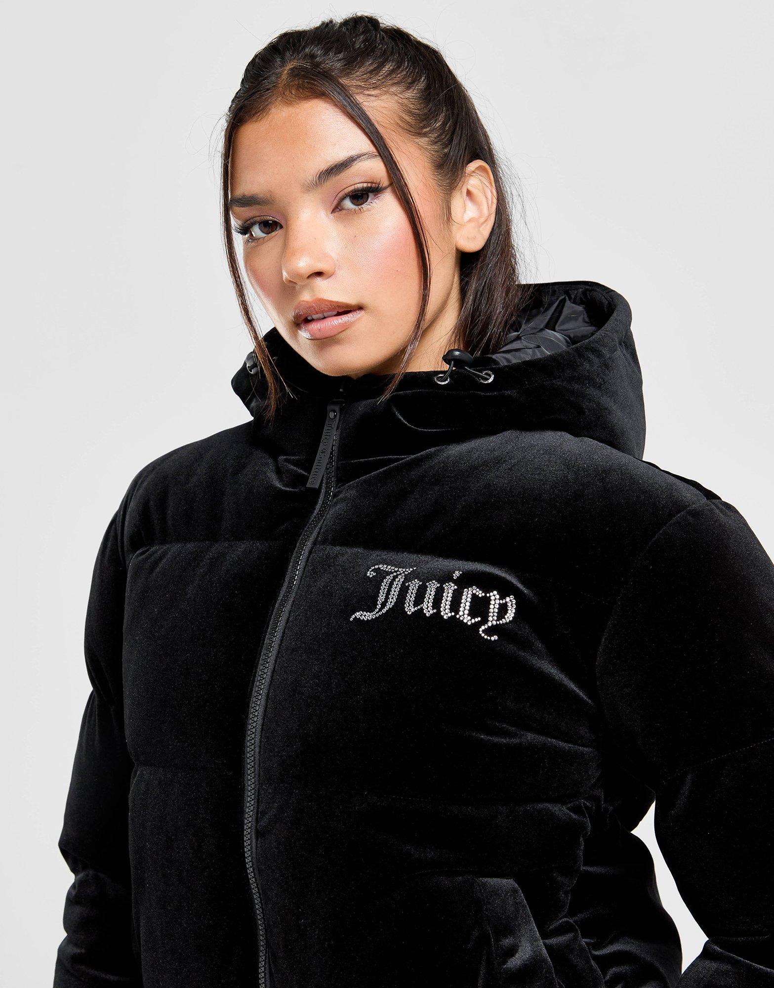 JUICY COUTURE Diamante Velour Padded Jacket