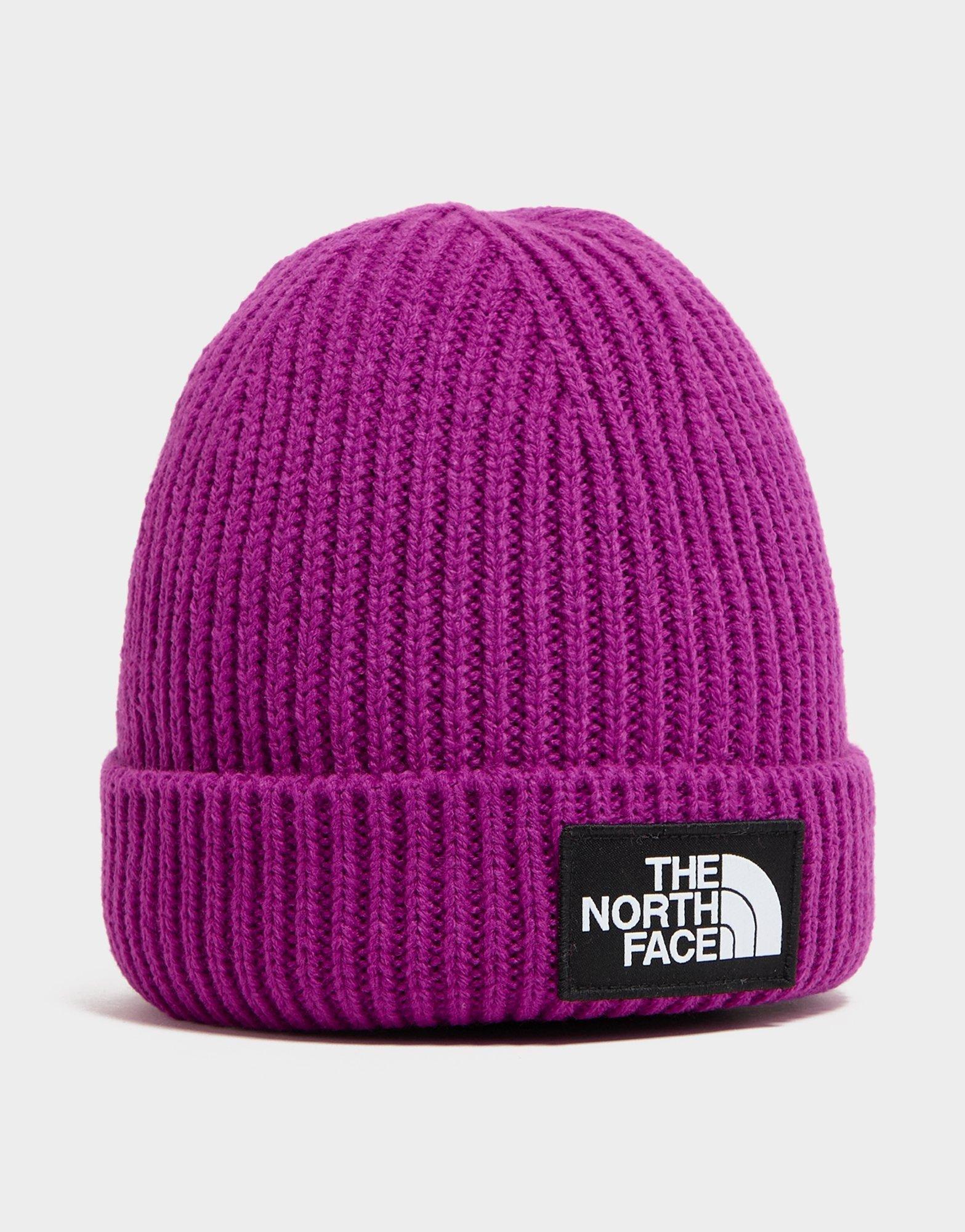 The North Face Logo Box Cuffed Beanie Hat