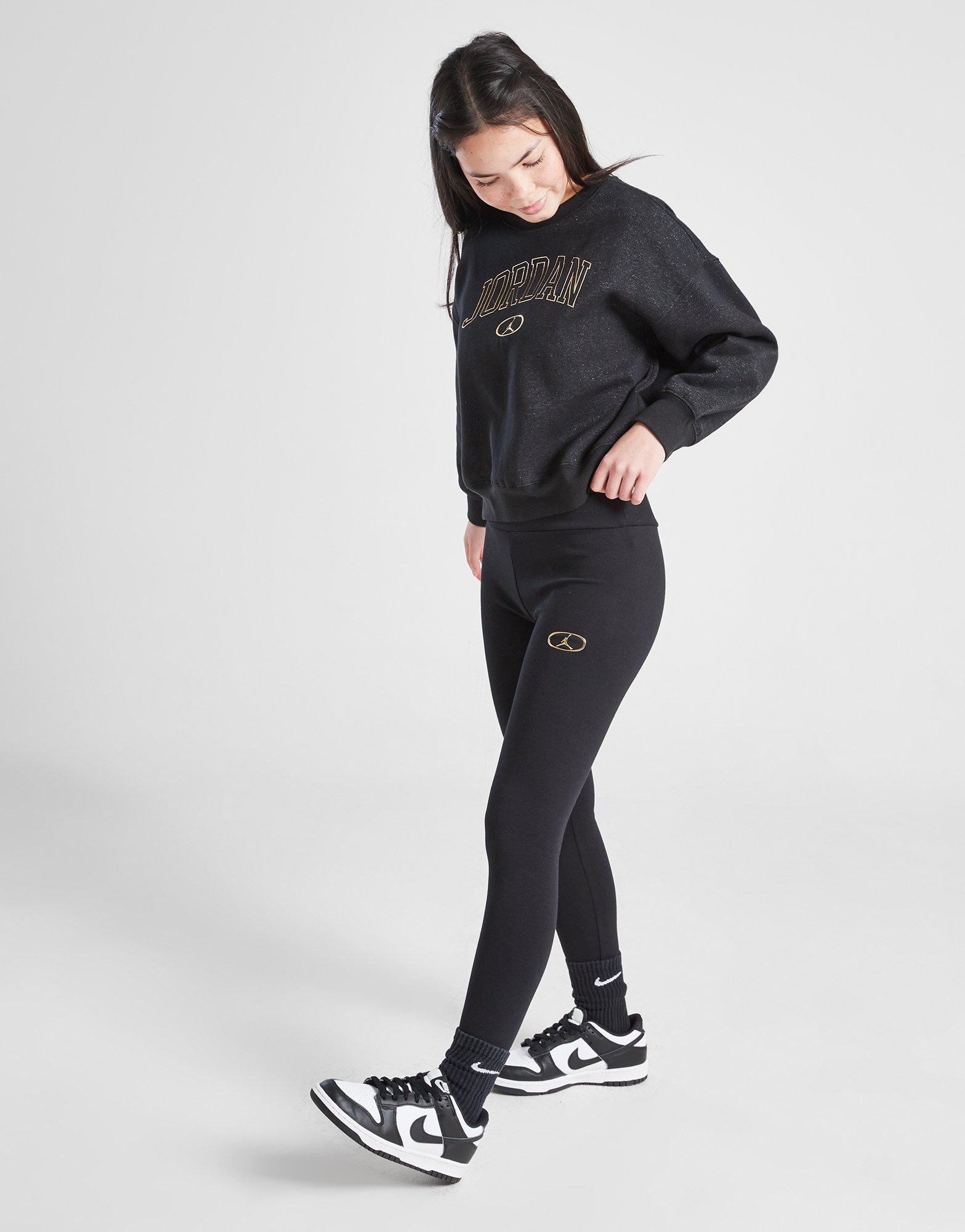 Jordan Girls' Glitter Crew Sweatshirt Junior