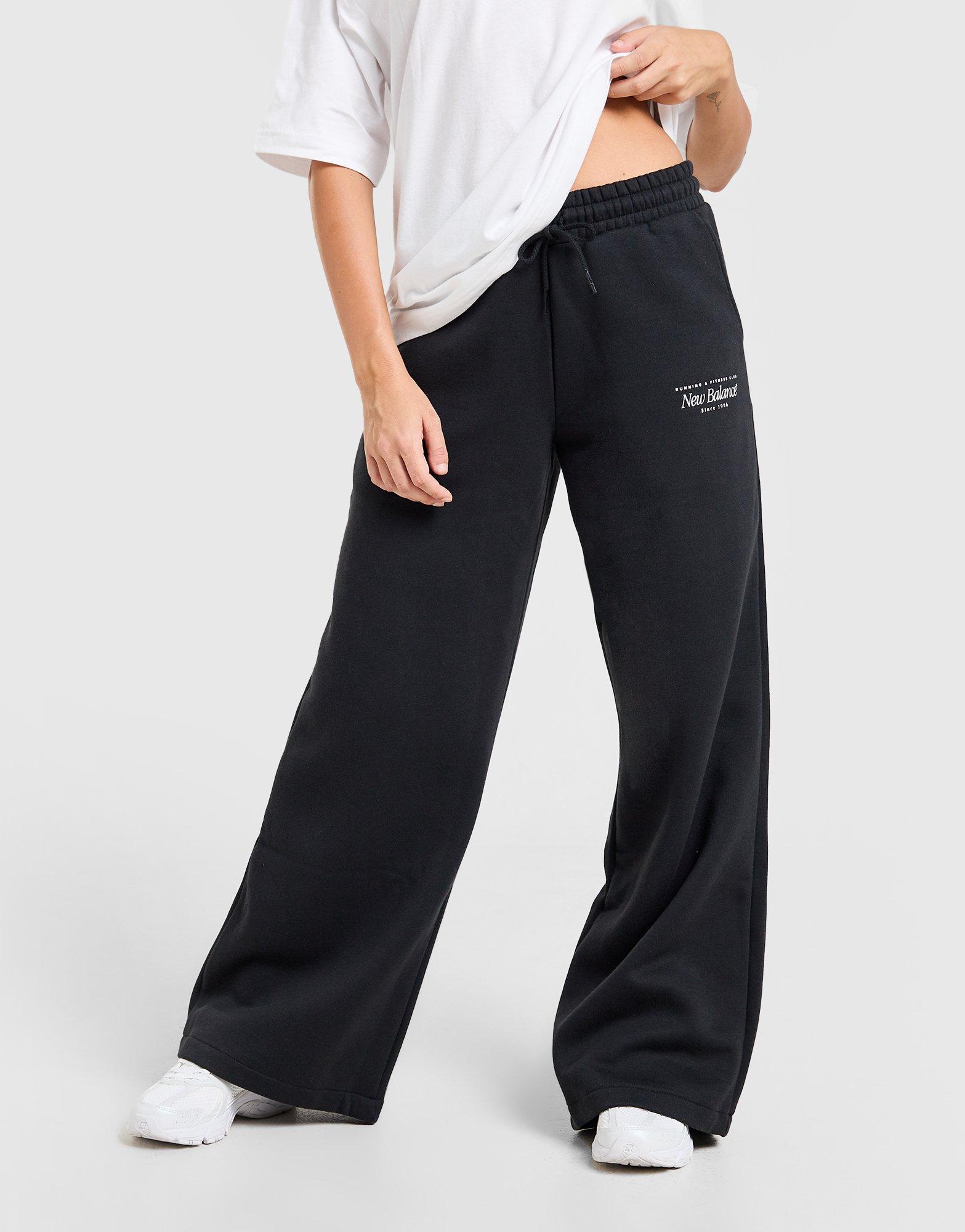 Black New Balance Script Wide Leg Joggers - JD Sports Global