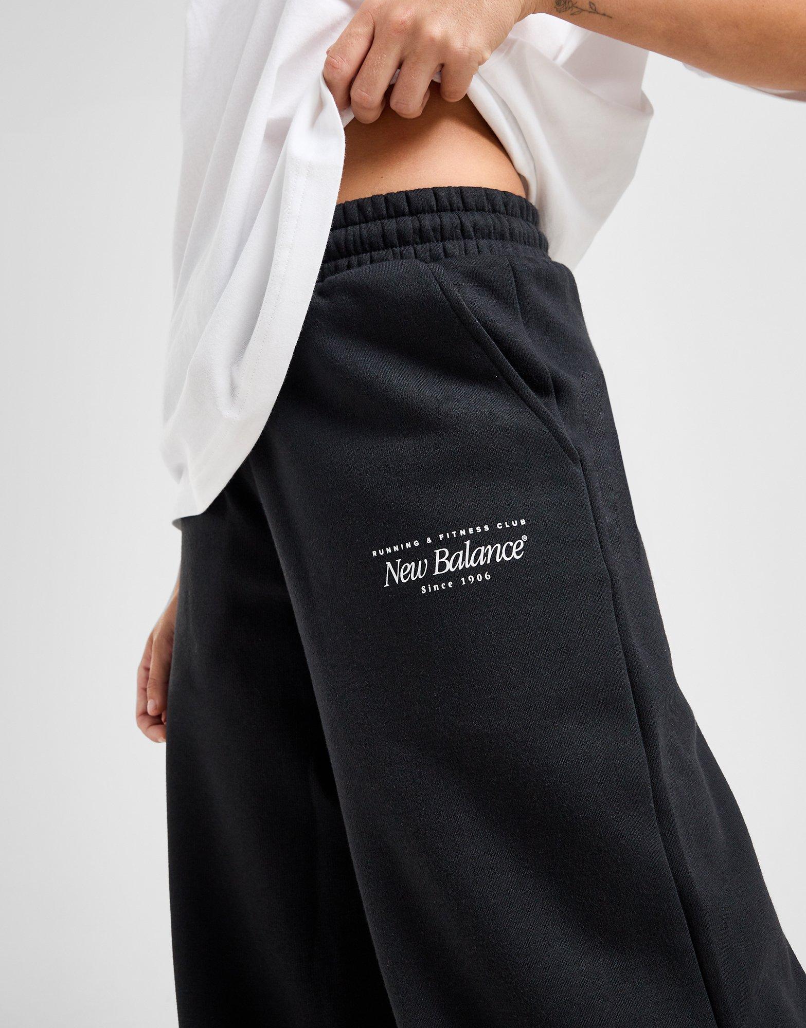 Black New Balance Script Wide Leg Joggers - JD Sports Global
