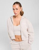 New Balance Felpa con Cappuccio Script Crop