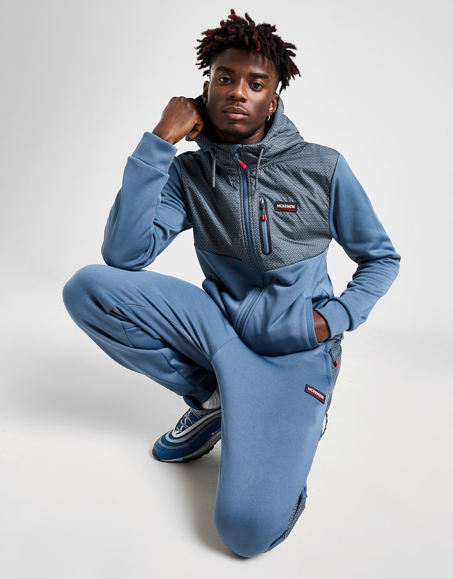 Blauw McKenzie Chaos Poly Fleece Full Zip Hoodie - JD Sports Nederland