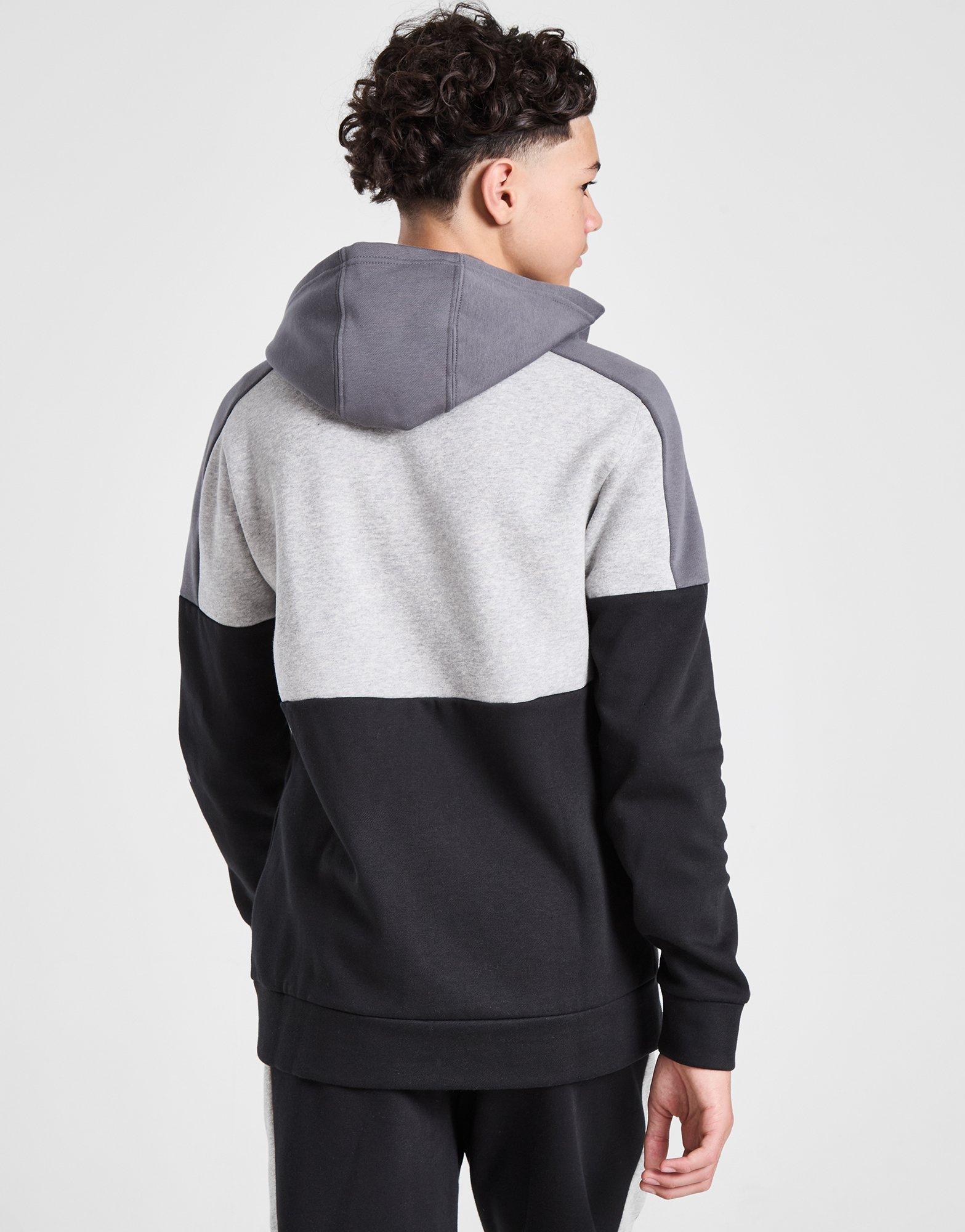 adidas Badge of Sport Colour Block Full Zip Hoodie Junior