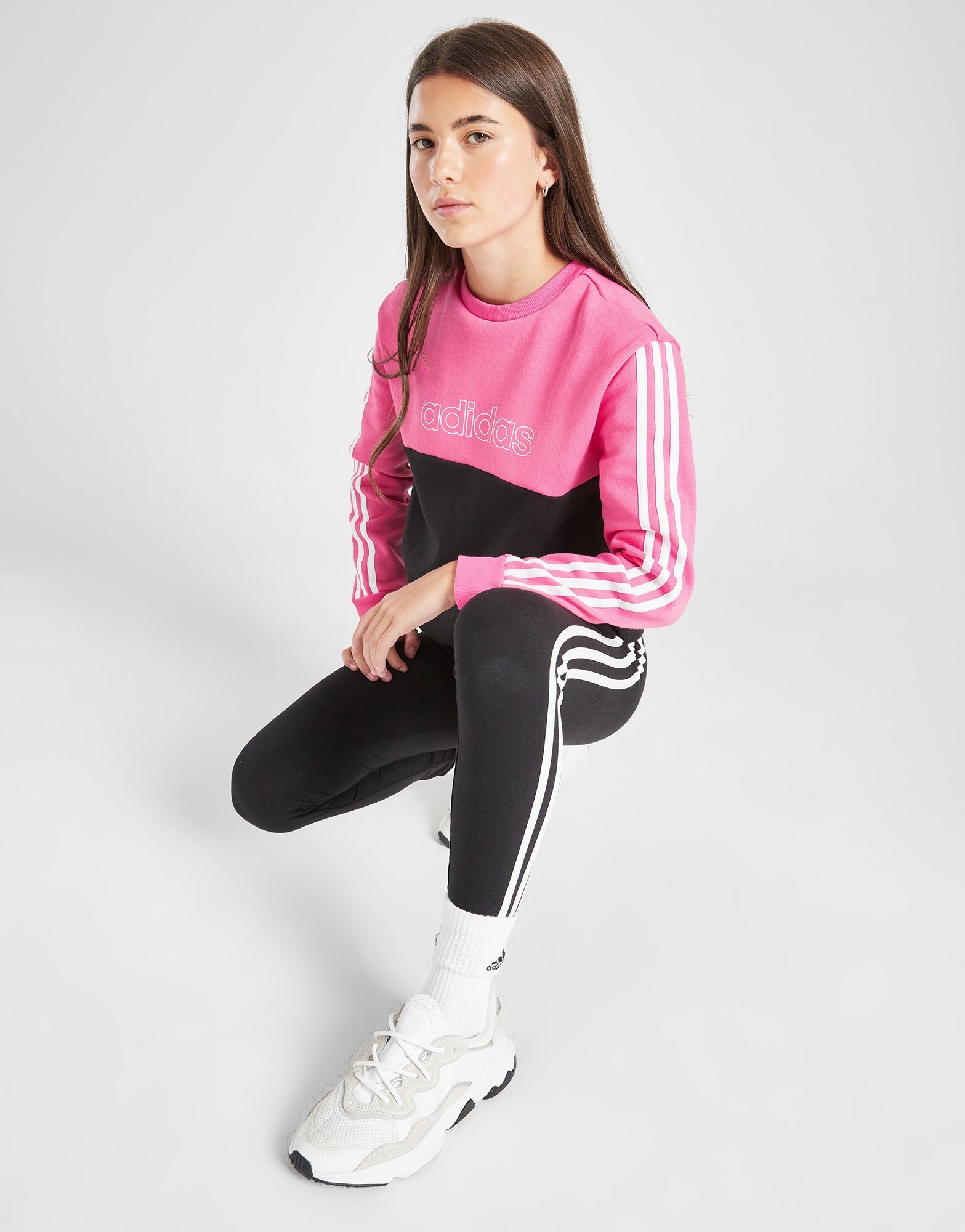 Black adidas Girls Badge of Sport Tracksuit Junior JD Sports NZ